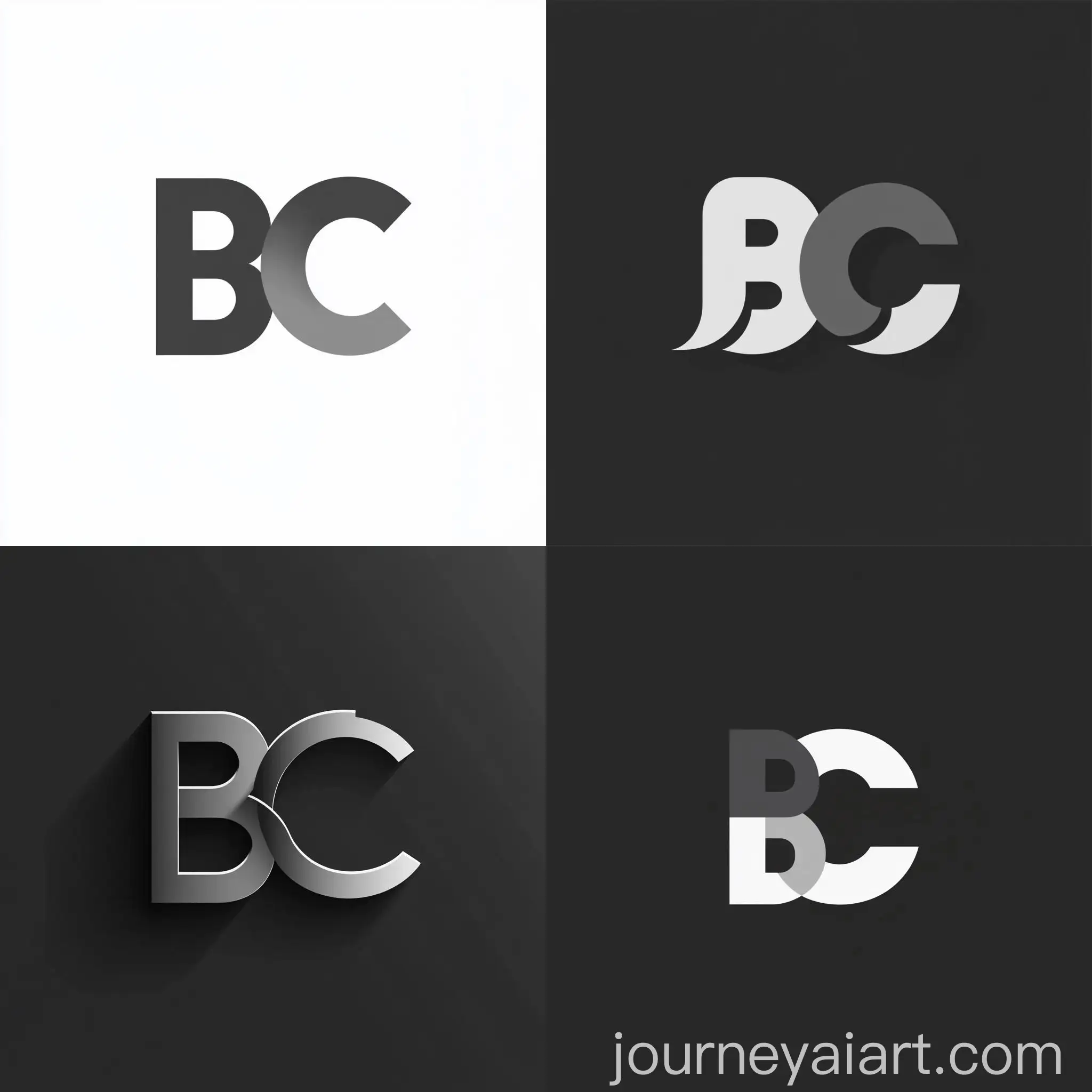Minimalist-Logo-Design-with-Letters-B-and-C-in-Shades-of-Gray