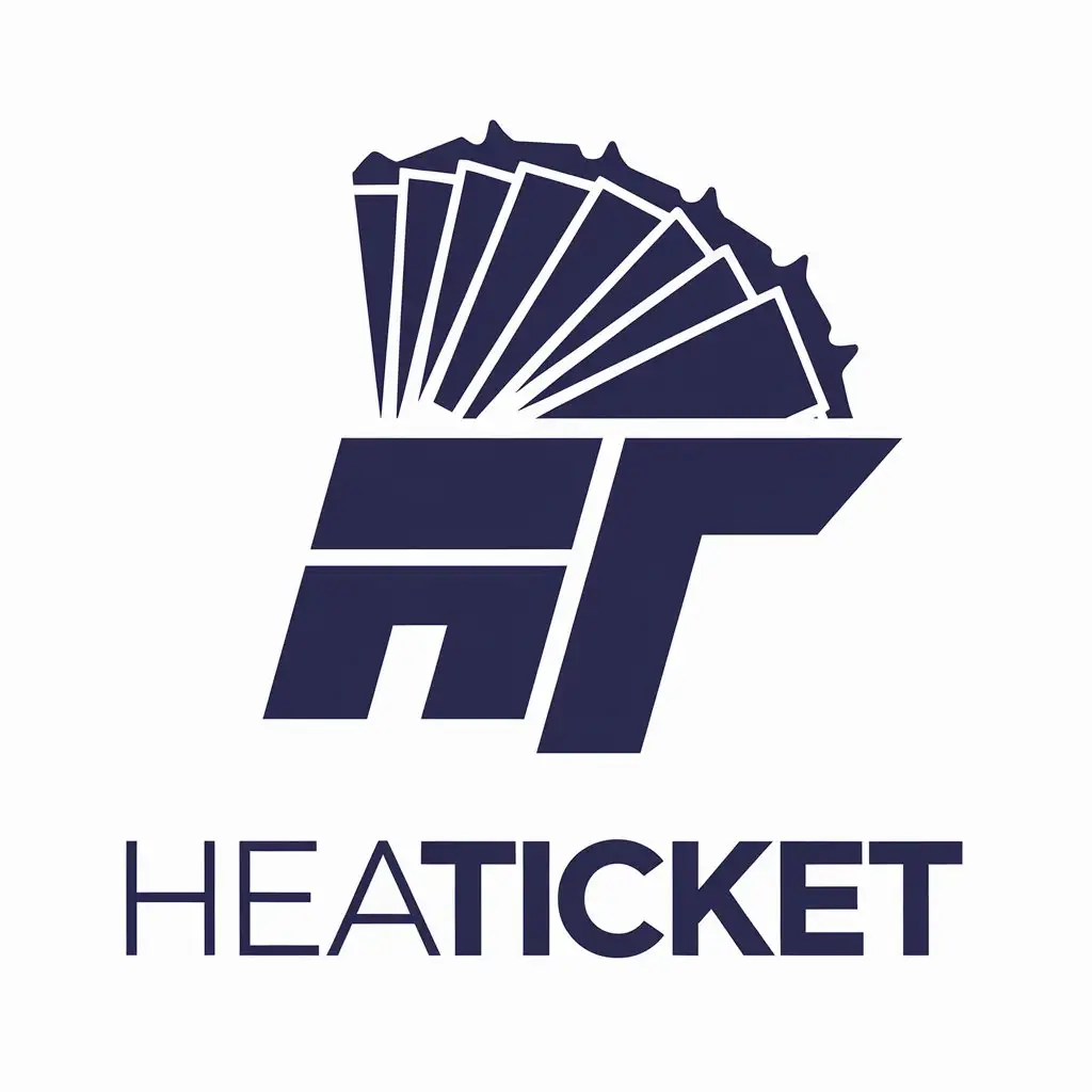 LOGO Design for Heaticket Modern Travel Ticket Symbol with Lettering Focus