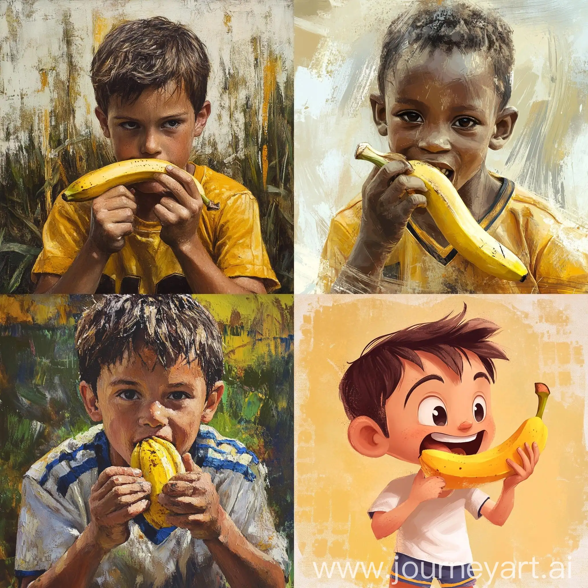 Young-Boy-Soccer-Player-Enjoying-a-Refreshing-Banana-Snack