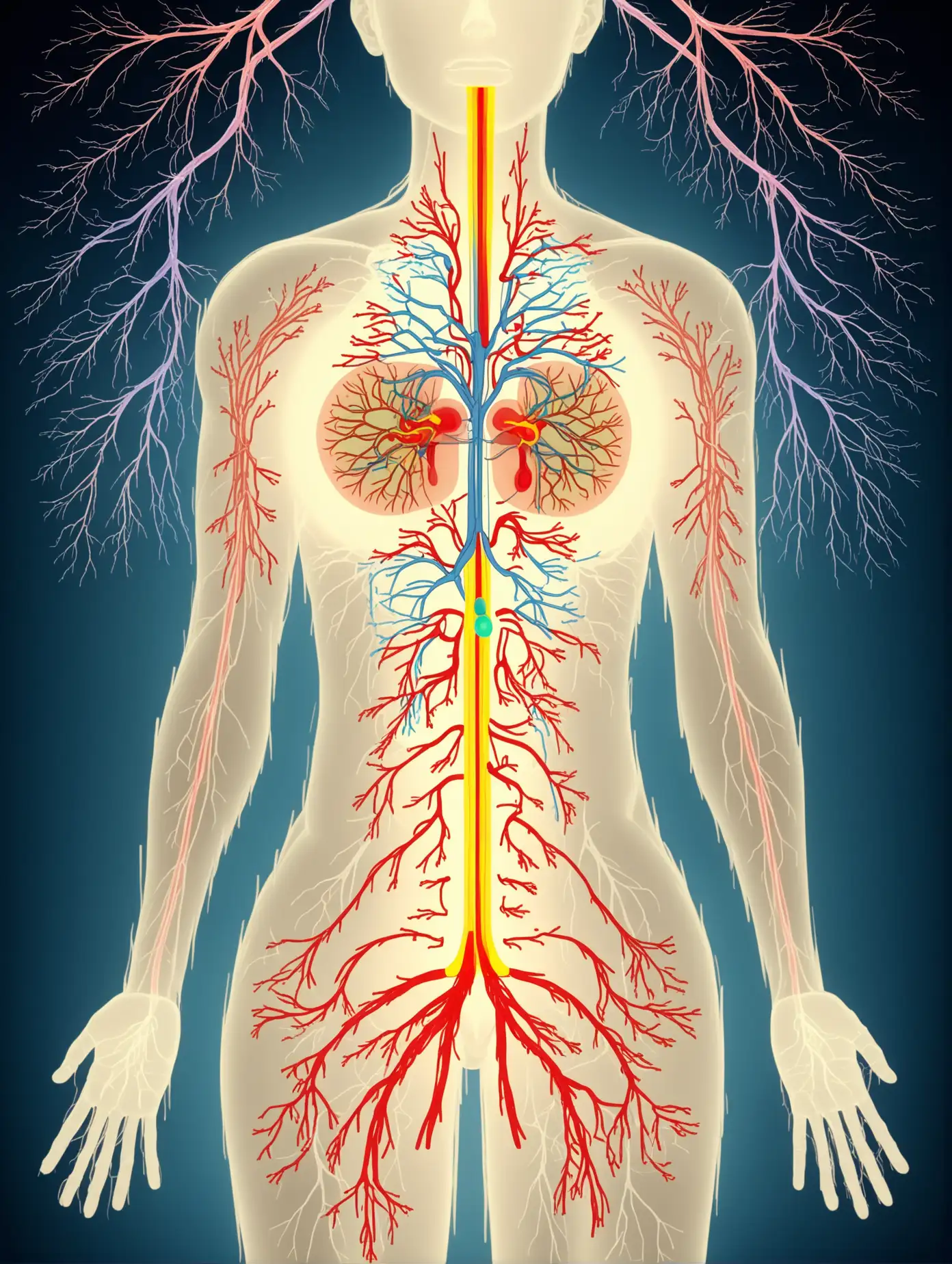 a visual of the parasympathetic nervous system being activated