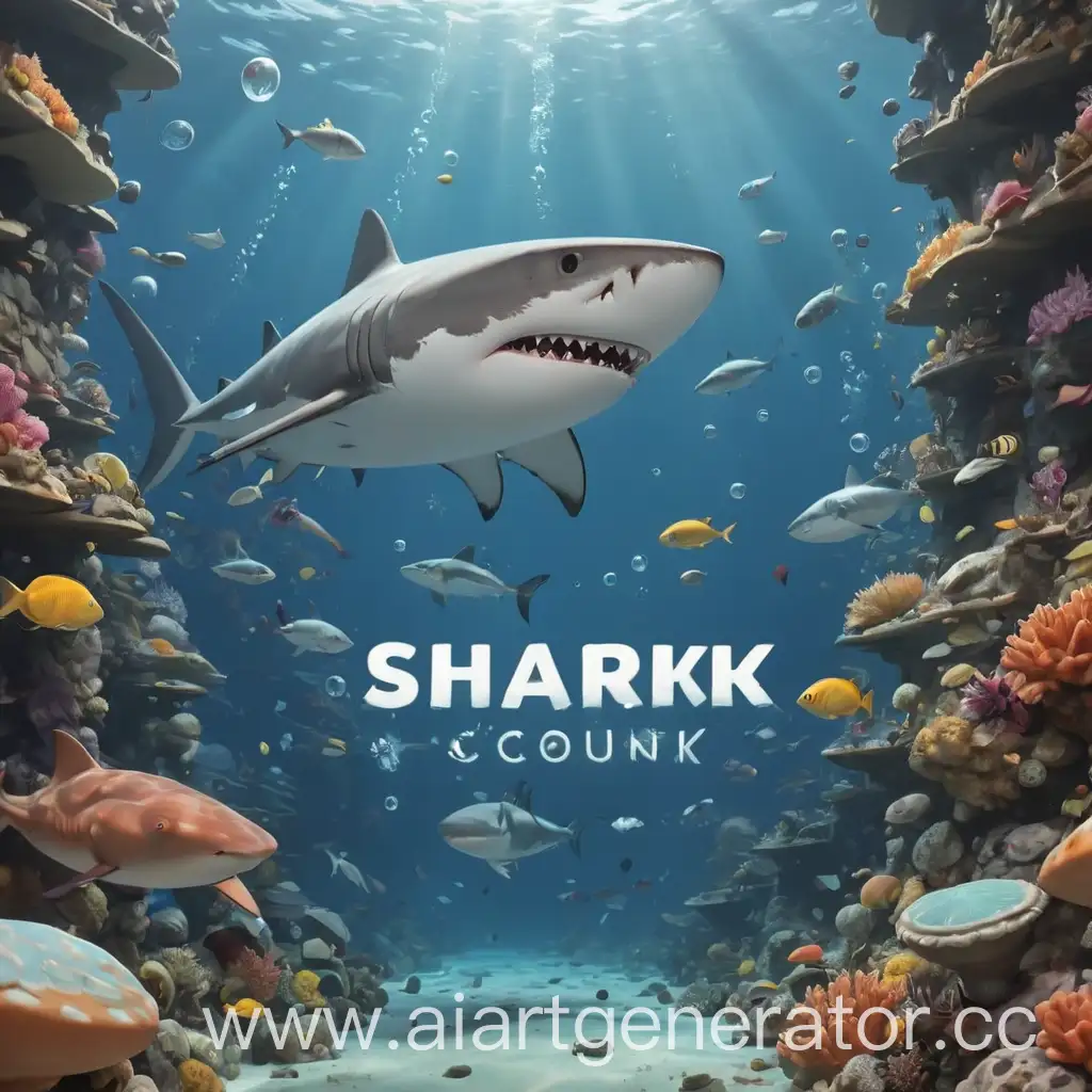 Shark-Swimming-in-Cryptocurrency-Coin-Ocean-with-Coral-Reefs