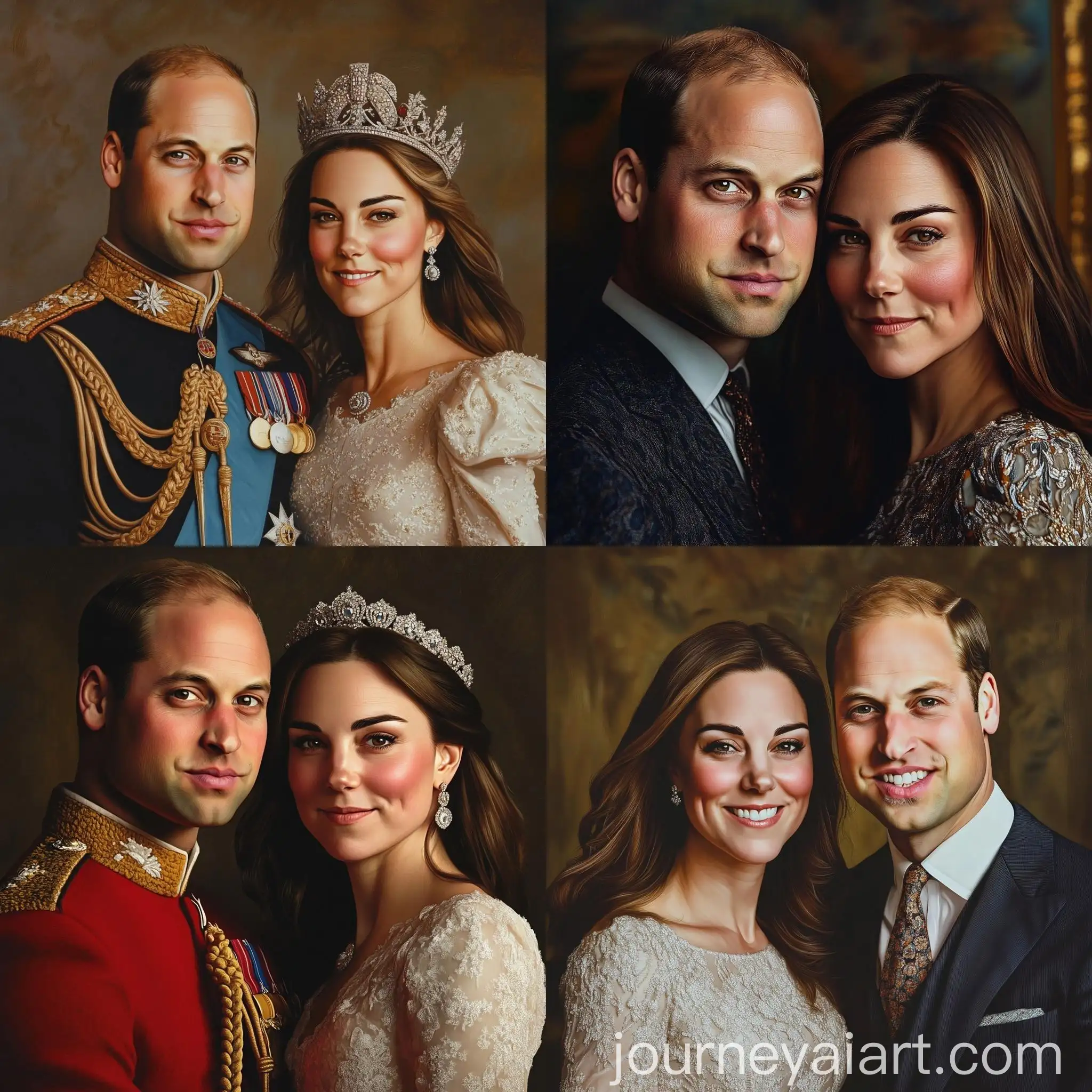 Happy-Portrait-of-Prince-William-and-Catherine-Middleton-in-Realistic-Digital-Art