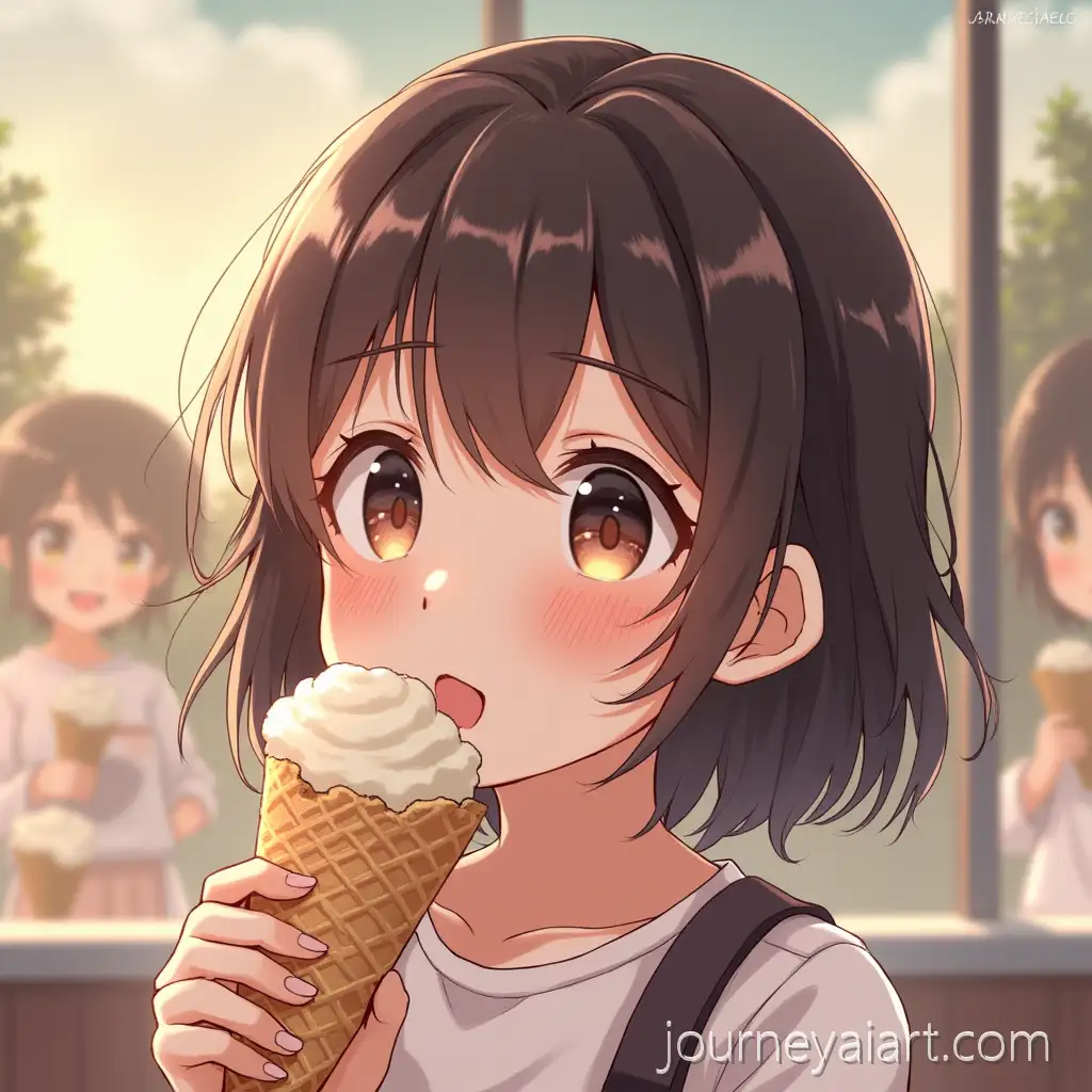 Young-Girl-Enjoying-Ice-Cream-on-a-Sunny-Day
