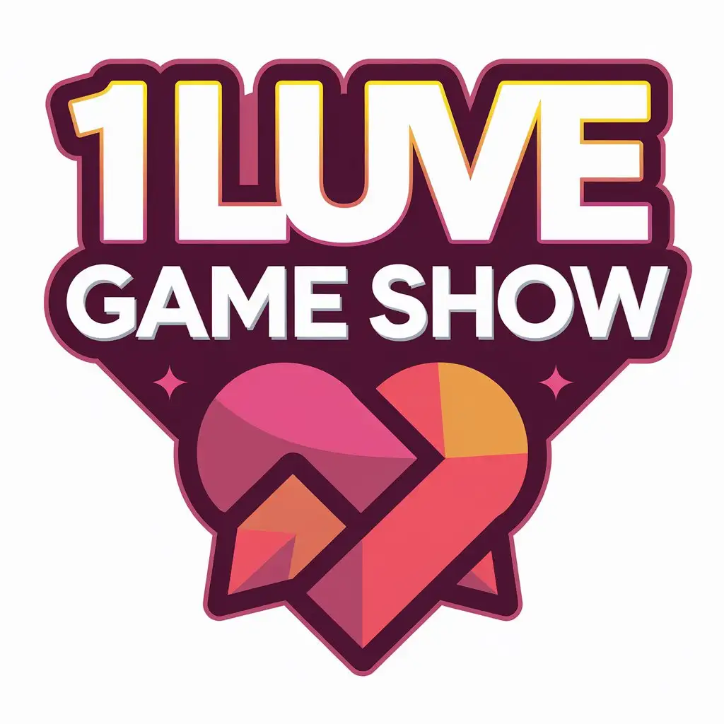 LOGO Design for 1 LUVE GAME SHOW Vector Logo for Entertainment Industry with Clear Background