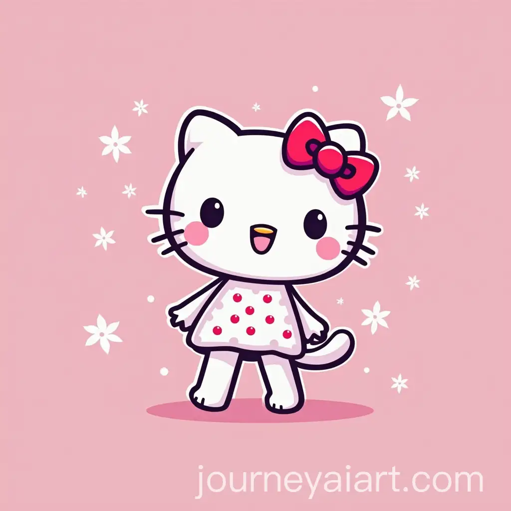 Logo-Design-for-Miao-Channel-with-Kromi-or-Hello-Kitty-Character-and-Custom-Text-Elements