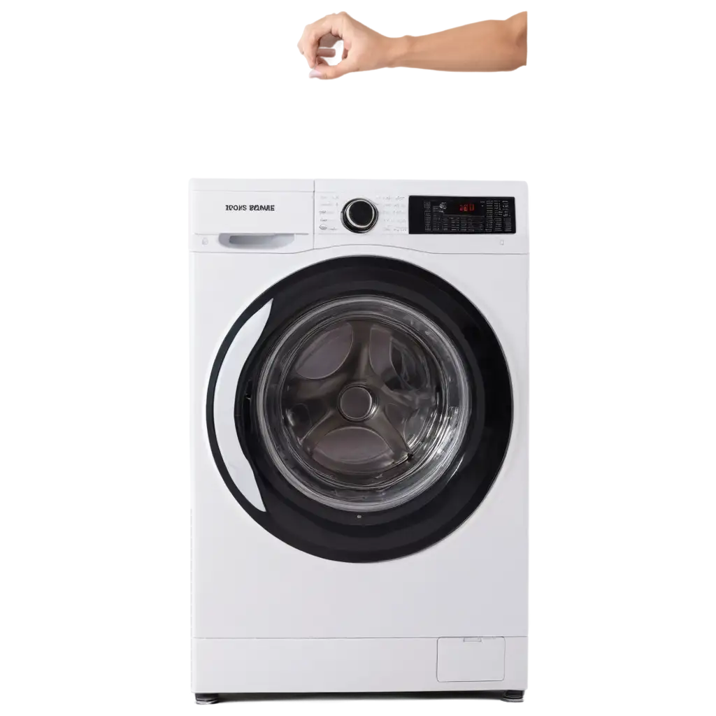 HighQuality-PNG-Image-of-a-Washing-Machine-Standing-Upright-Detailed-Artistic-Rendering