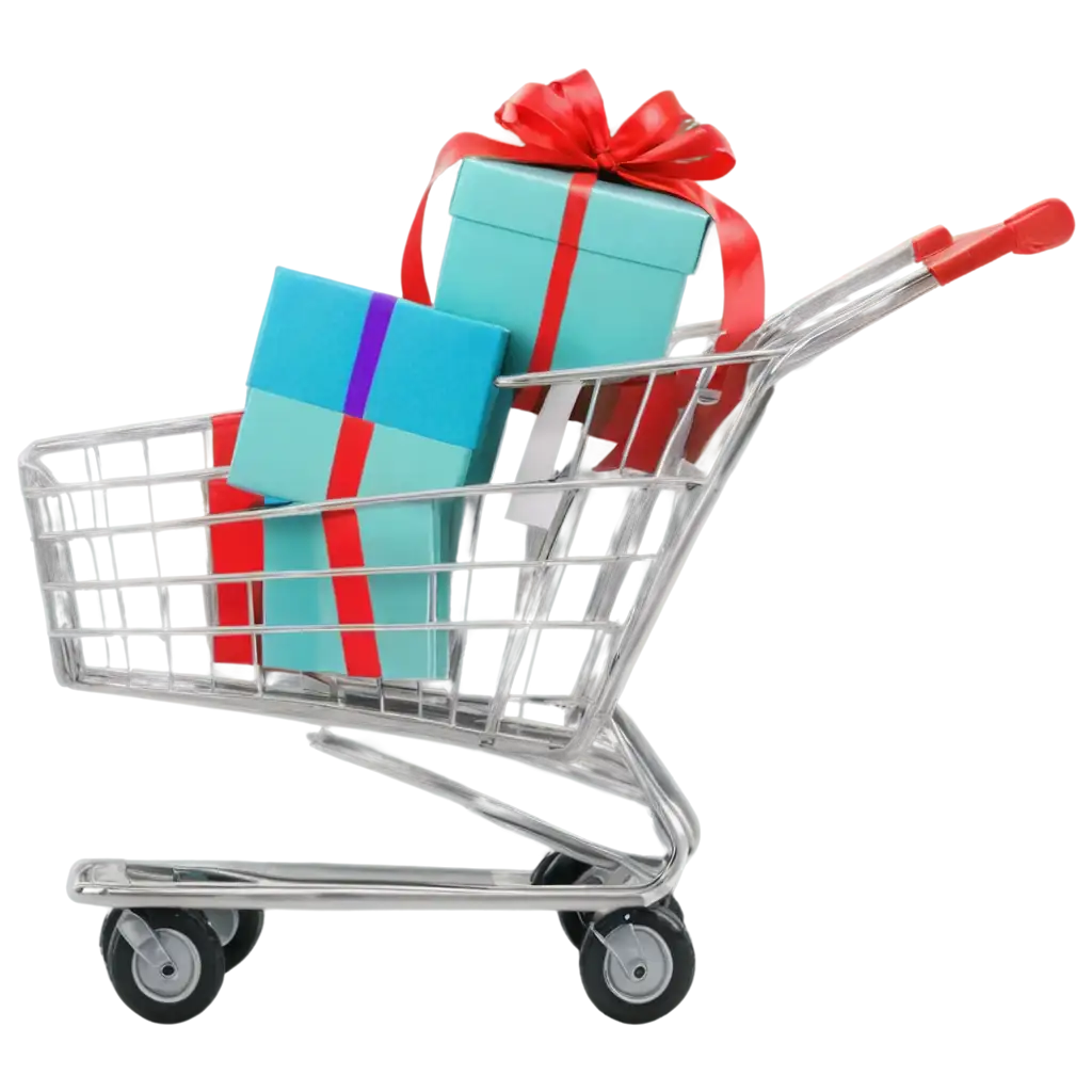 PNG-Image-of-a-Shopping-Cart-with-a-Present-Inside-Representing-Quick-Delivery