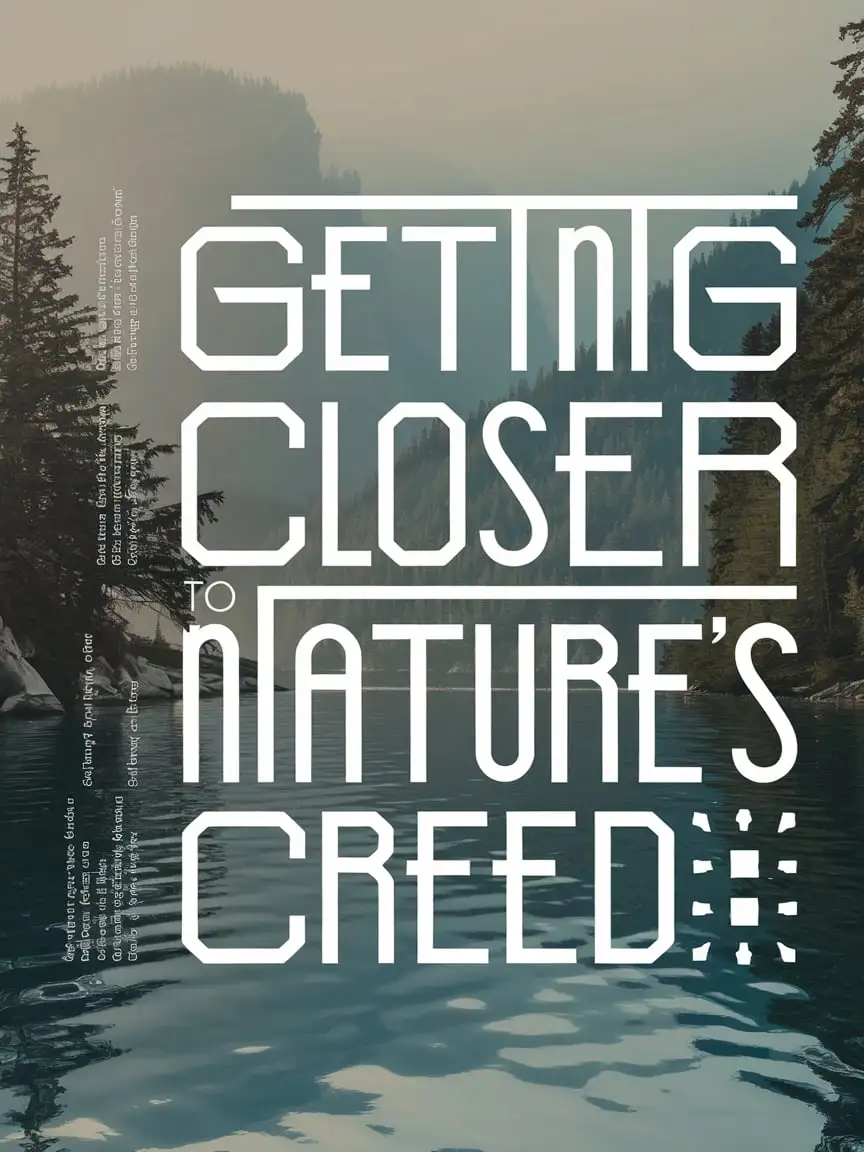 typography design for getting closer to nature's creed