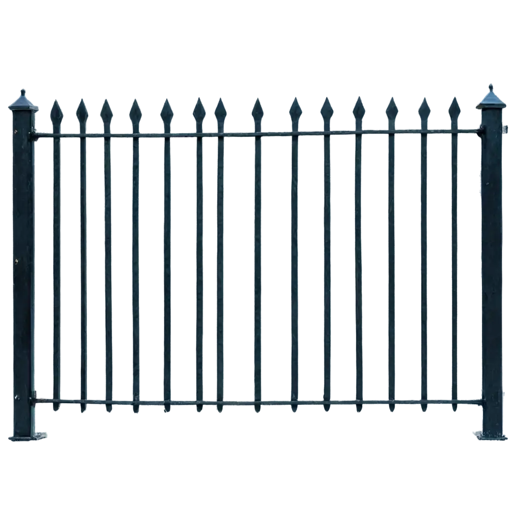 a 3 foot high iron fence used to keep dogs in.  Simple design, nothing ornate.