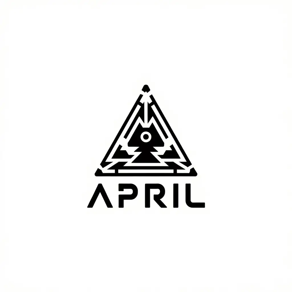 LOGO Design for April Triangle Spaceship with Clear Background