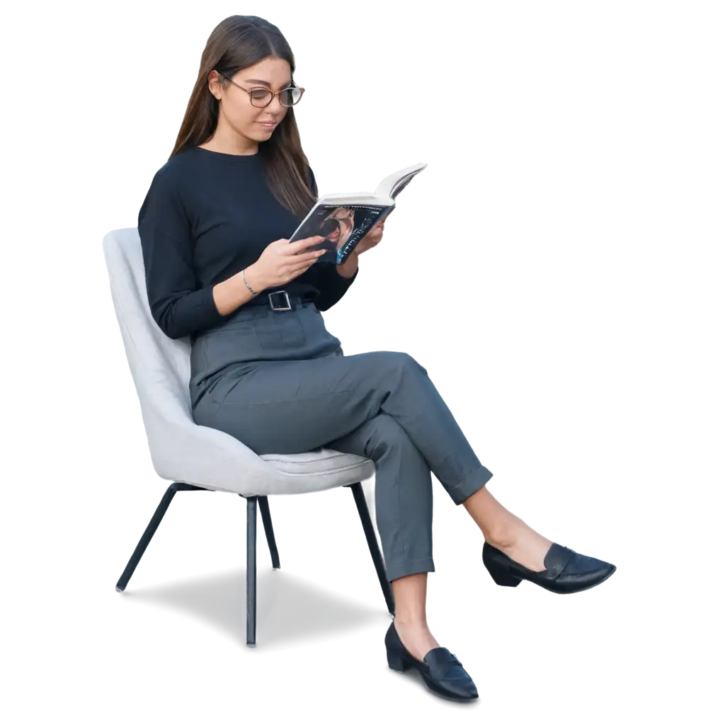 PNG-Image-of-Woman-Reading-Book-Sitting-in-an-Armchair-Enhance-Online-Presence