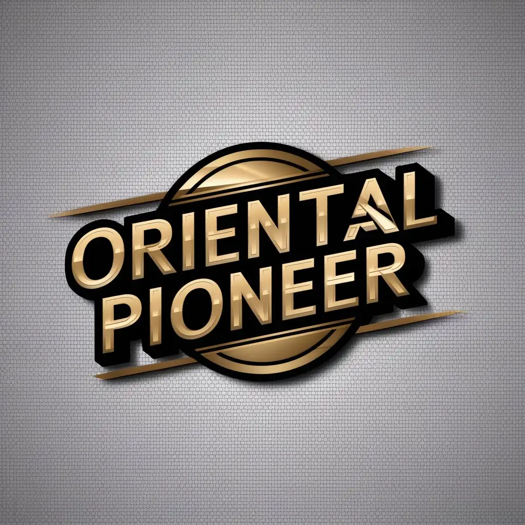 LOGO-Design-For-Oriental-Pioneer-Black-Gold-Automotive-Industry-Emblem