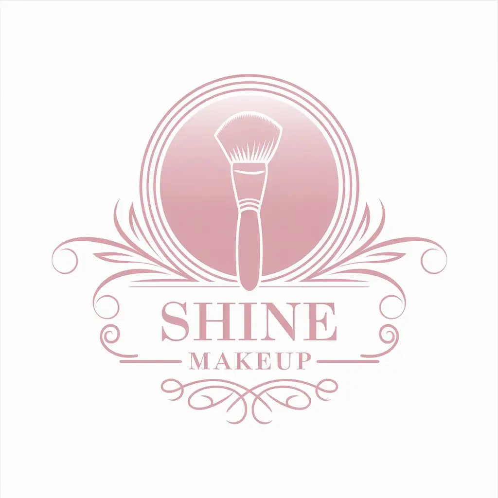 LOGO Design for Shine Makeup Pink Makeup Hair Symbol for Beauty Spa Industry