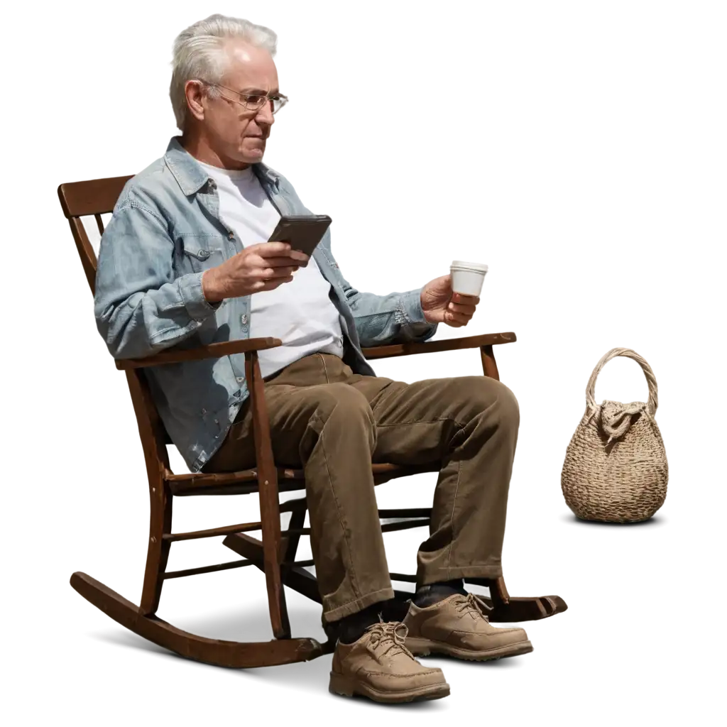 Heartwarming-Grandpa-in-a-Rocking-Chair-PNG-Image-Perfect-for-Nostalgic-Designs