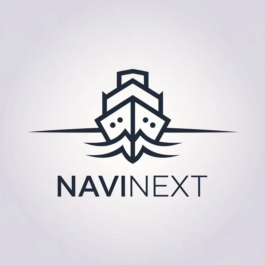 LOGO Design for NaviNext Minimalistic Ship Symbol with Clear Background for Travel Industry