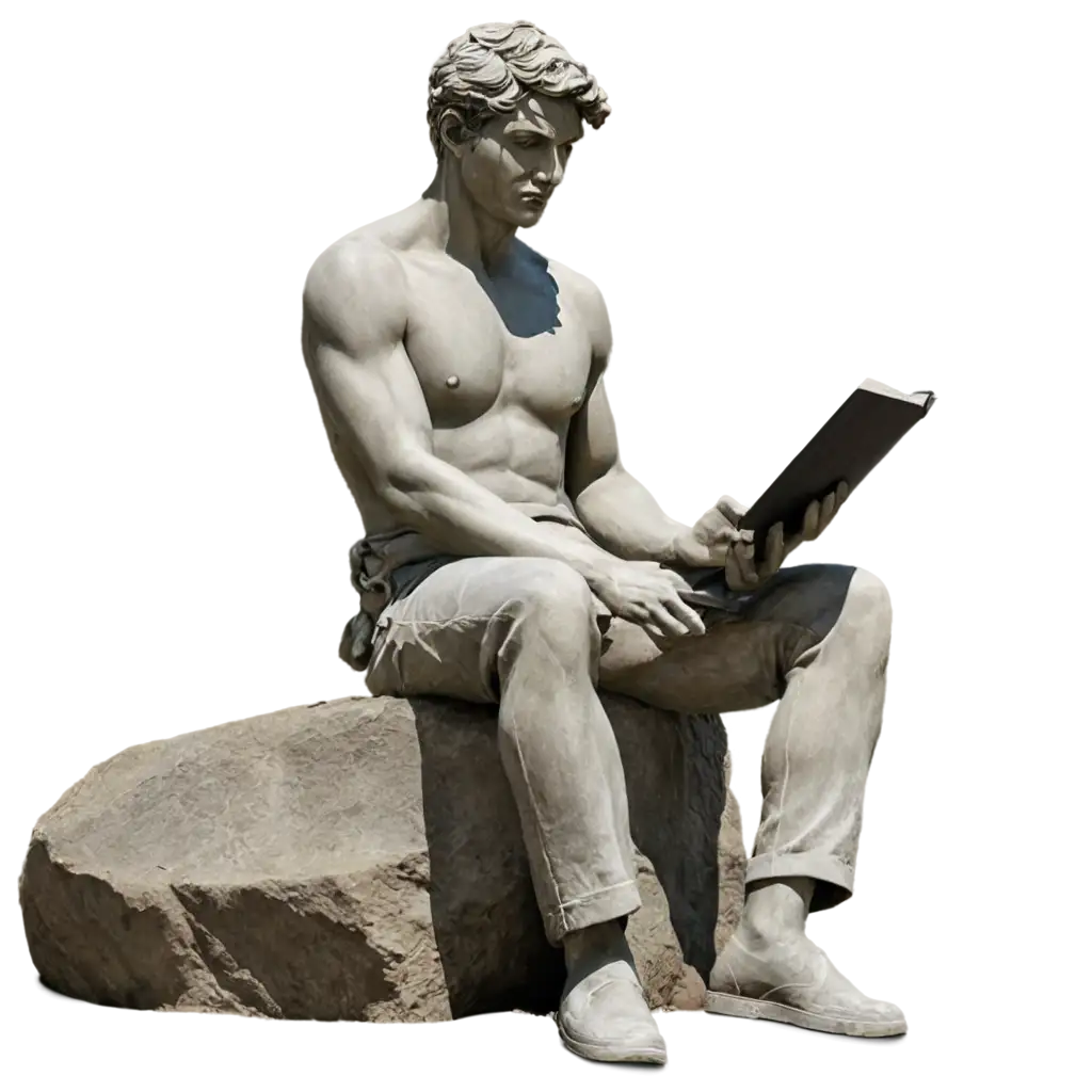 HighQuality-PNG-Image-of-a-Contemplative-Man-Sitting-on-a-Rock-with-a-Notebook