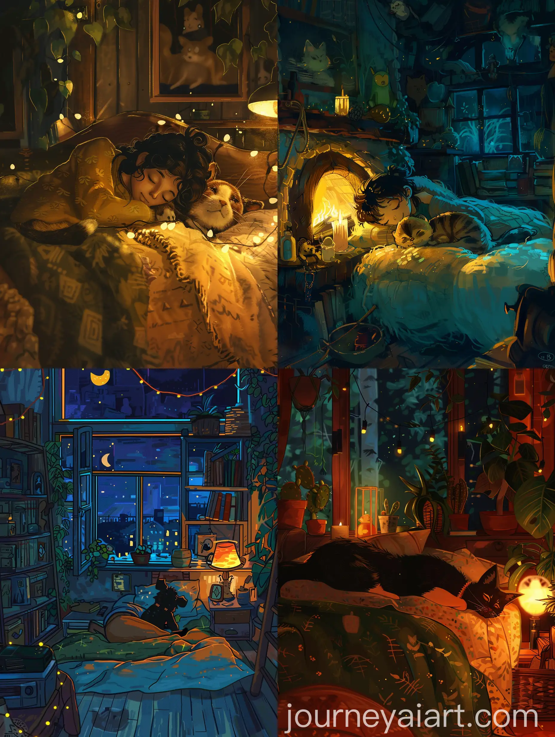 Zuzu-and-Ranger-Cuddling-in-a-Cozy-Room-at-Night