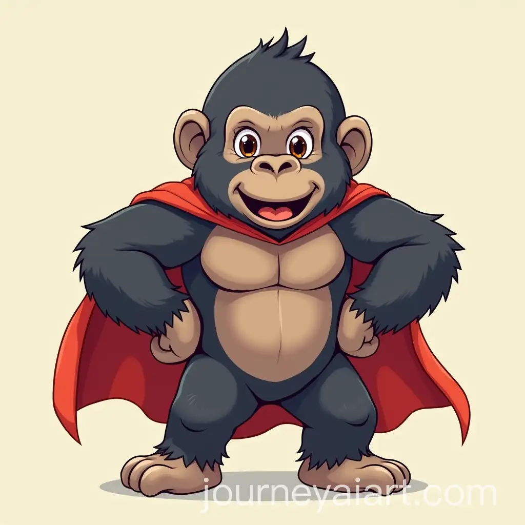 Cute-Gorilla-Super-HeroAI-Art-Prompt-Expansion-Cartoon-Vector-Illustration