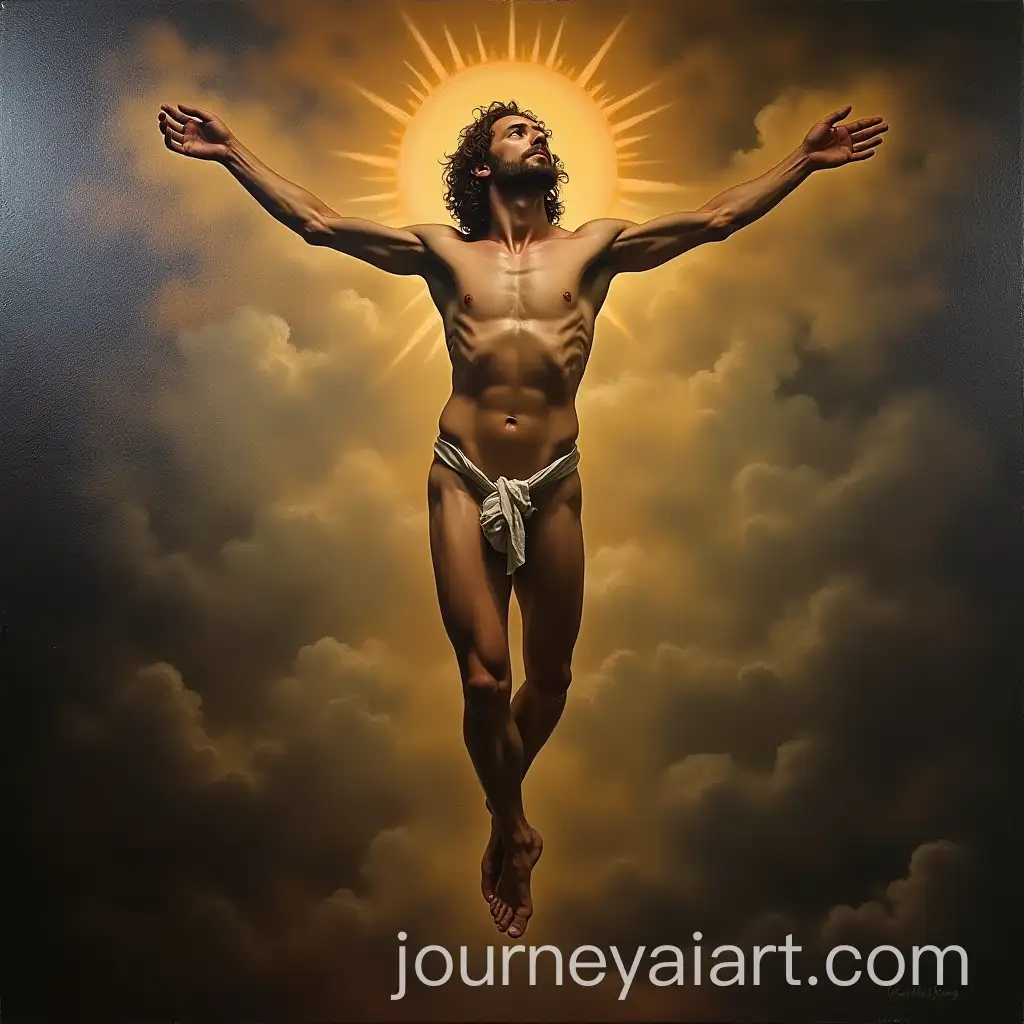 Dramatic-Realistic-Oil-Painting-Creation-of-Adam-in-Michelangelos-Style