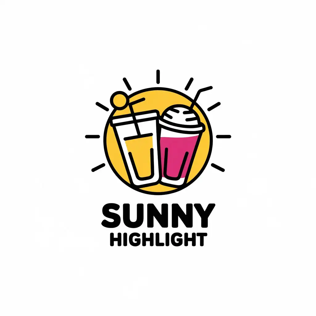 LOGO Design for Sunny Highlight Refreshing Lemonade Smoothie Theme with Vibrant Colors for the Restaurant Industry