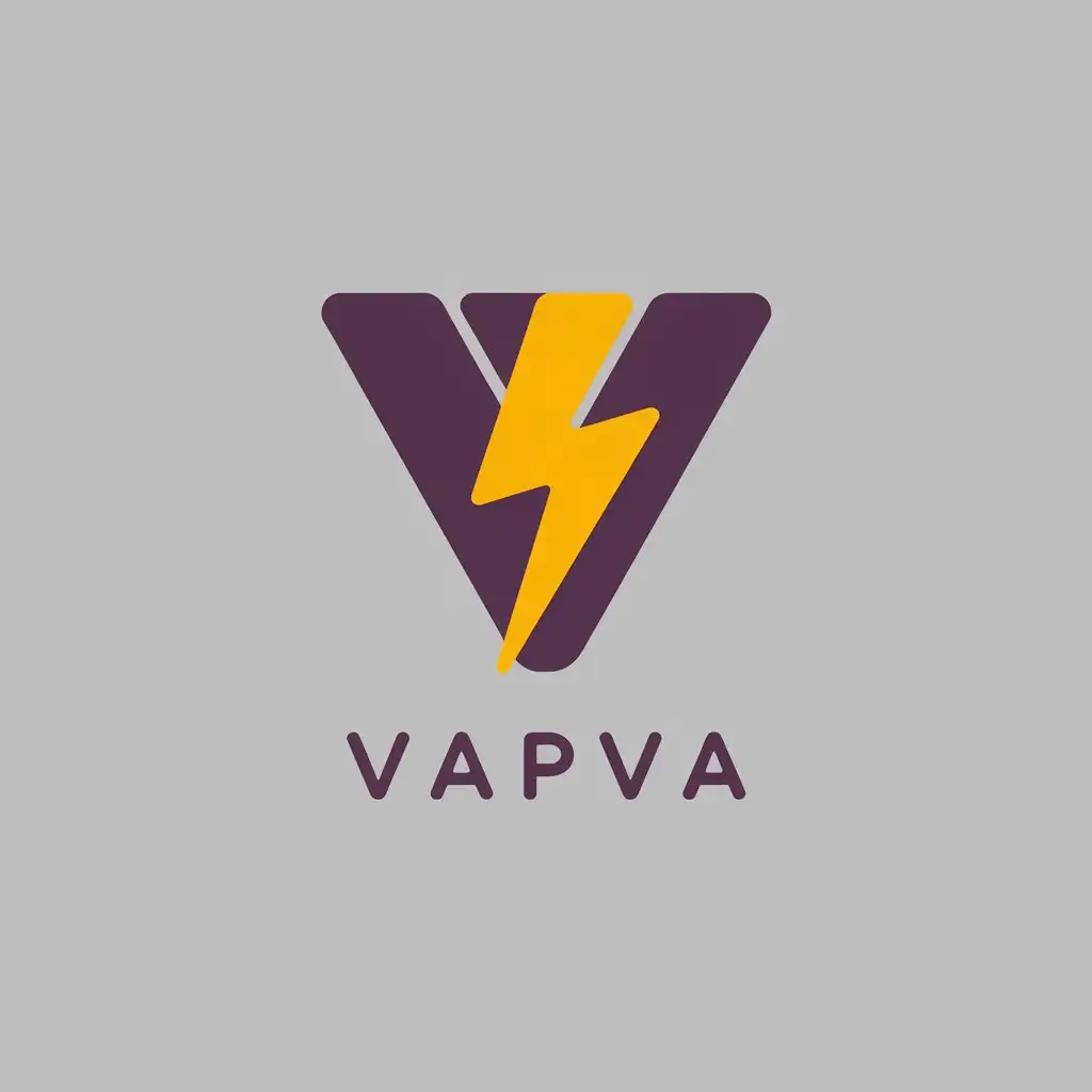 LOGO Design for VAPVA Aubergine Yellow Grey with Modern and Professional Virtual Assistant Recruitment Theme