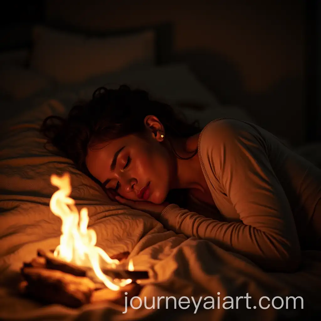 Women-Sleeping-Peacefully-with-Fire-Elements-in-the-Background