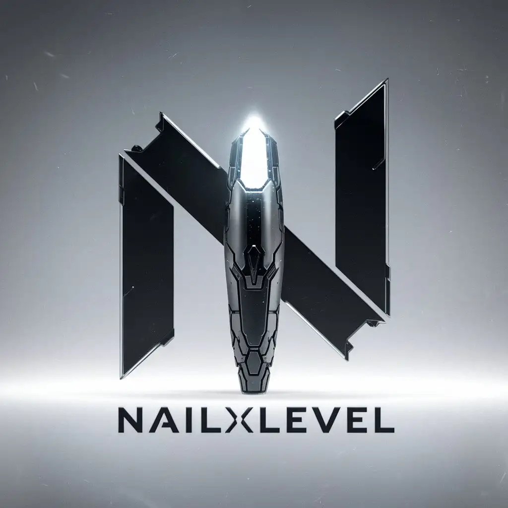 a vector logo design,with the text "nailXlevel", main symbol:Cyber Punk style, futuristic, graphic design,Minimalistic,be used in Beauty Spa industry,clear background