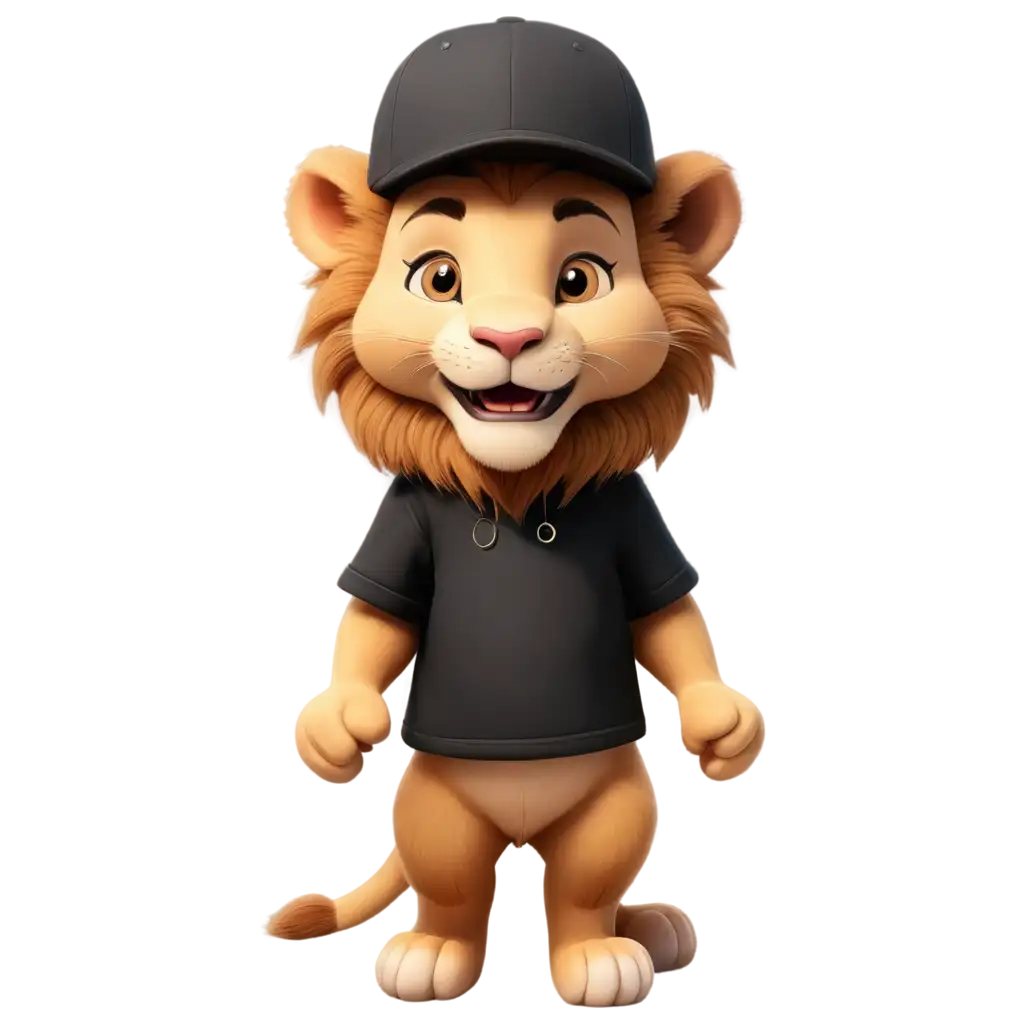 Cartoon-Smiling-Lion-Cub-with-Black-and-Gold-Cap-PNG-Image