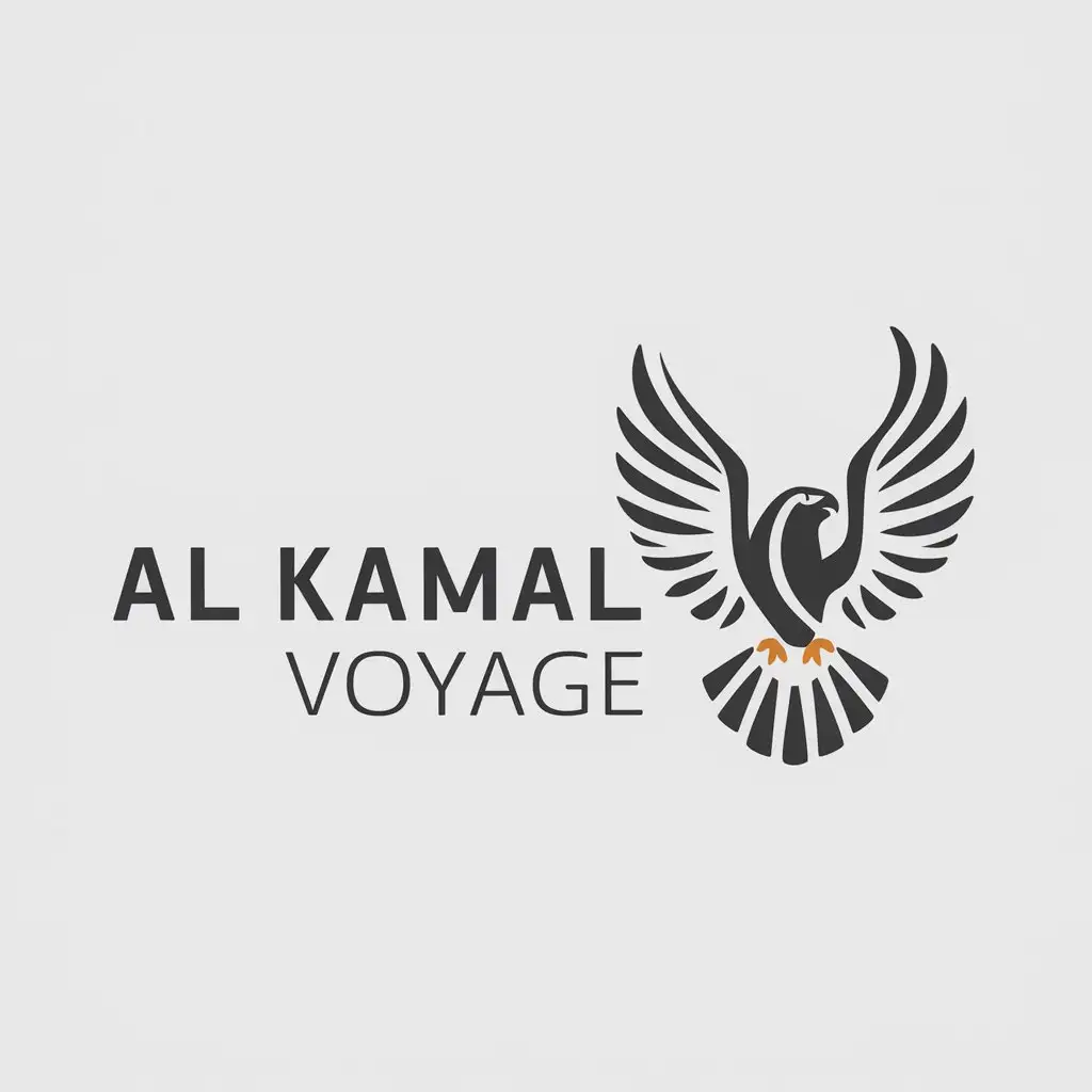 LOGO-Design-for-Al-Kamal-Voyage-Falcon-Symbol-with-Clear-Background-for-Travel-Industry