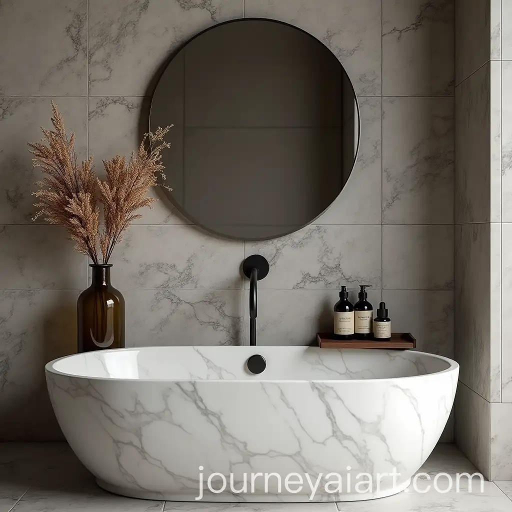 Luxurious-Marble-Bathtub-with-Vintage-Decor-and-Elegant-Accessories