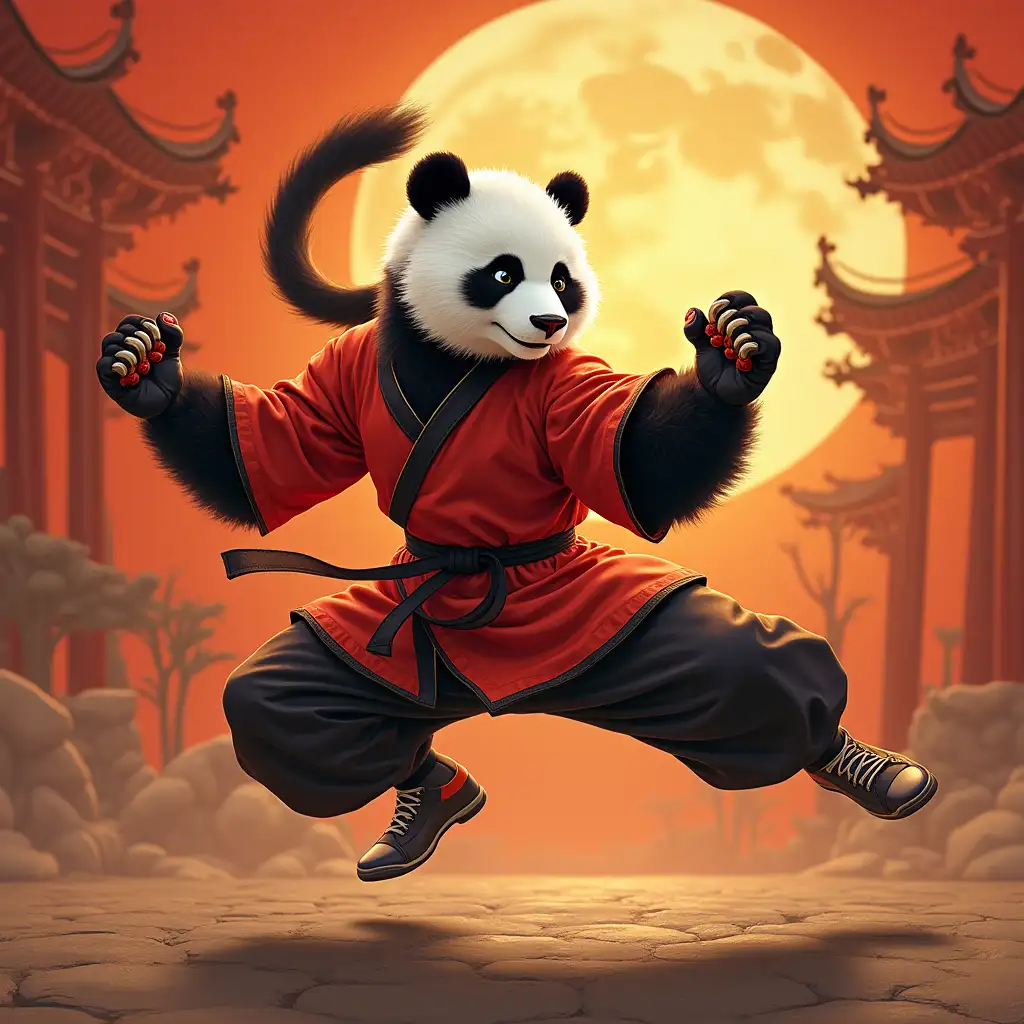 Kungfu, kungfu hustle, flying kick, fighting, kungfu panda