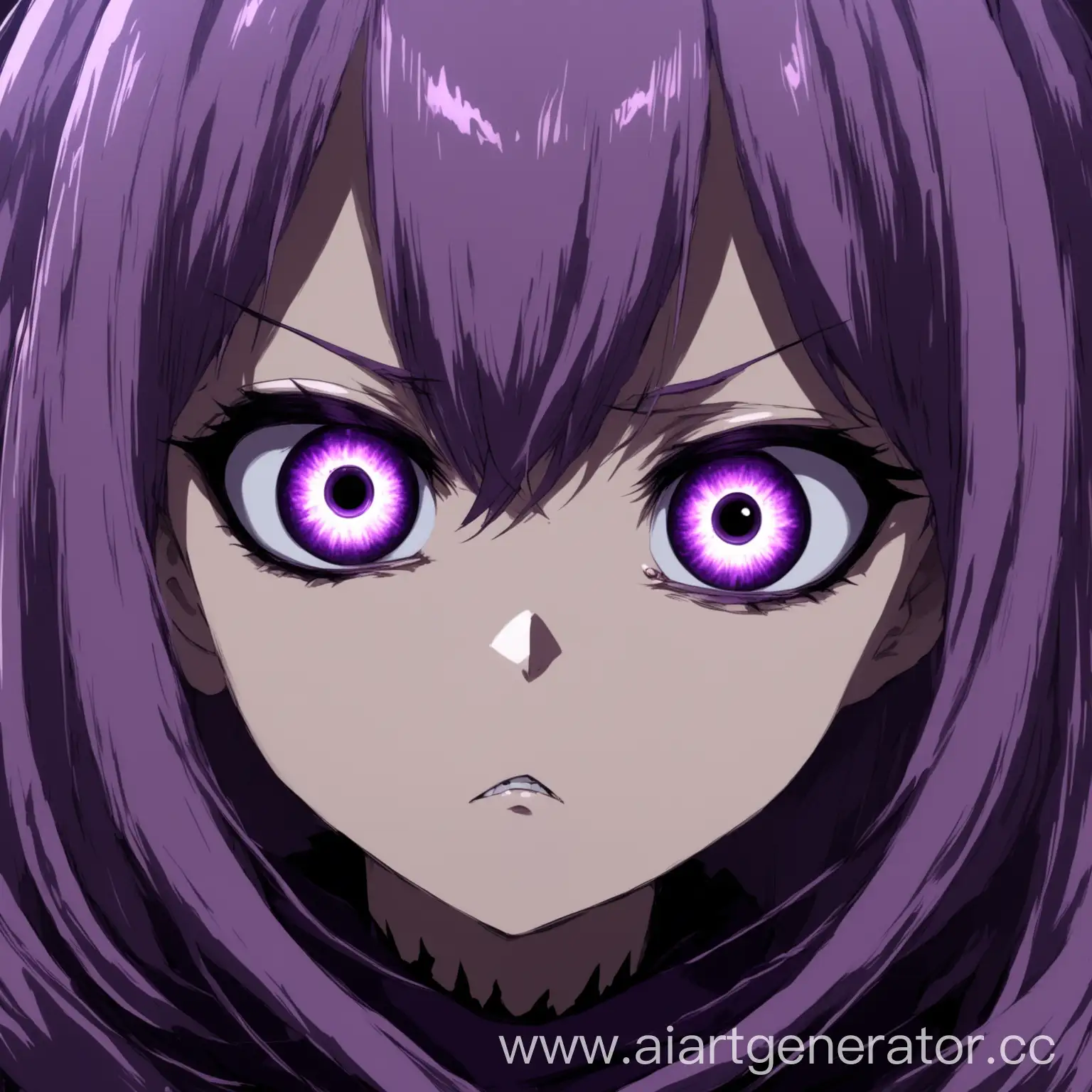 Anime-Girl-with-Big-Eyes-in-Purple-with-a-Malicious-Glare