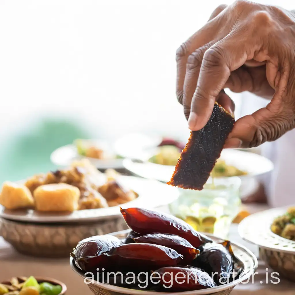 Iftar for a fasting person in Ramadan in the Sultanate of Oman