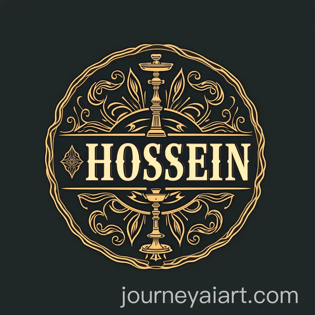 Creative-Typography-Design-Featuring-HOSSEIN-with-Trade-and-Hookah-Elements
