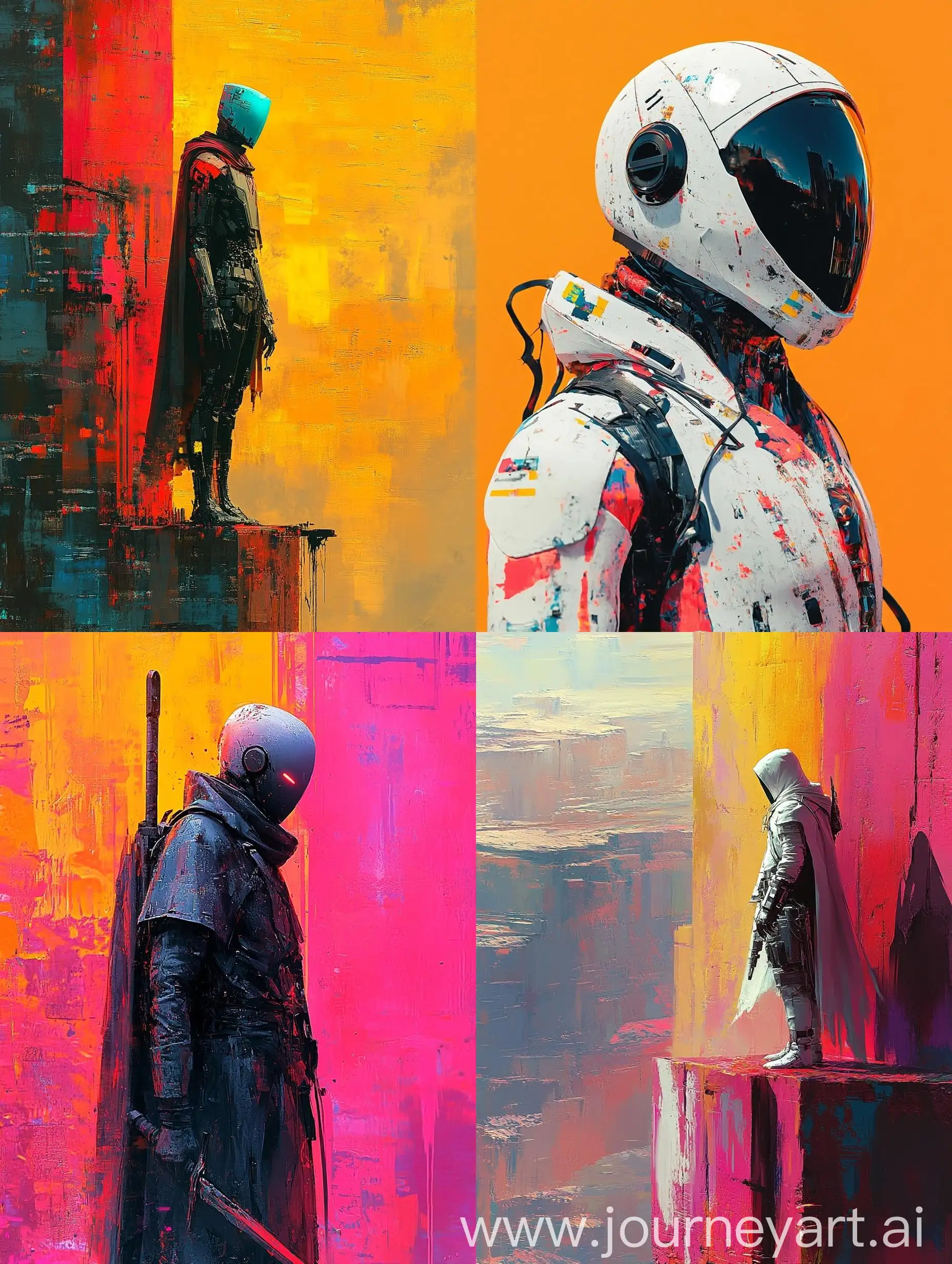 Vibrant-Cyberpunk-Knight-in-Minimalist-Abstraction