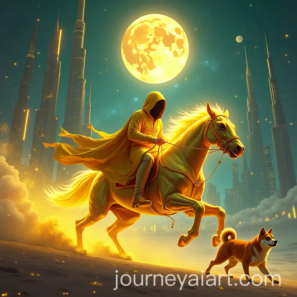 Shytoshi-Kusama-Riding-Golden-Lamborghini-Through-Mystical-Cyber-Landscape