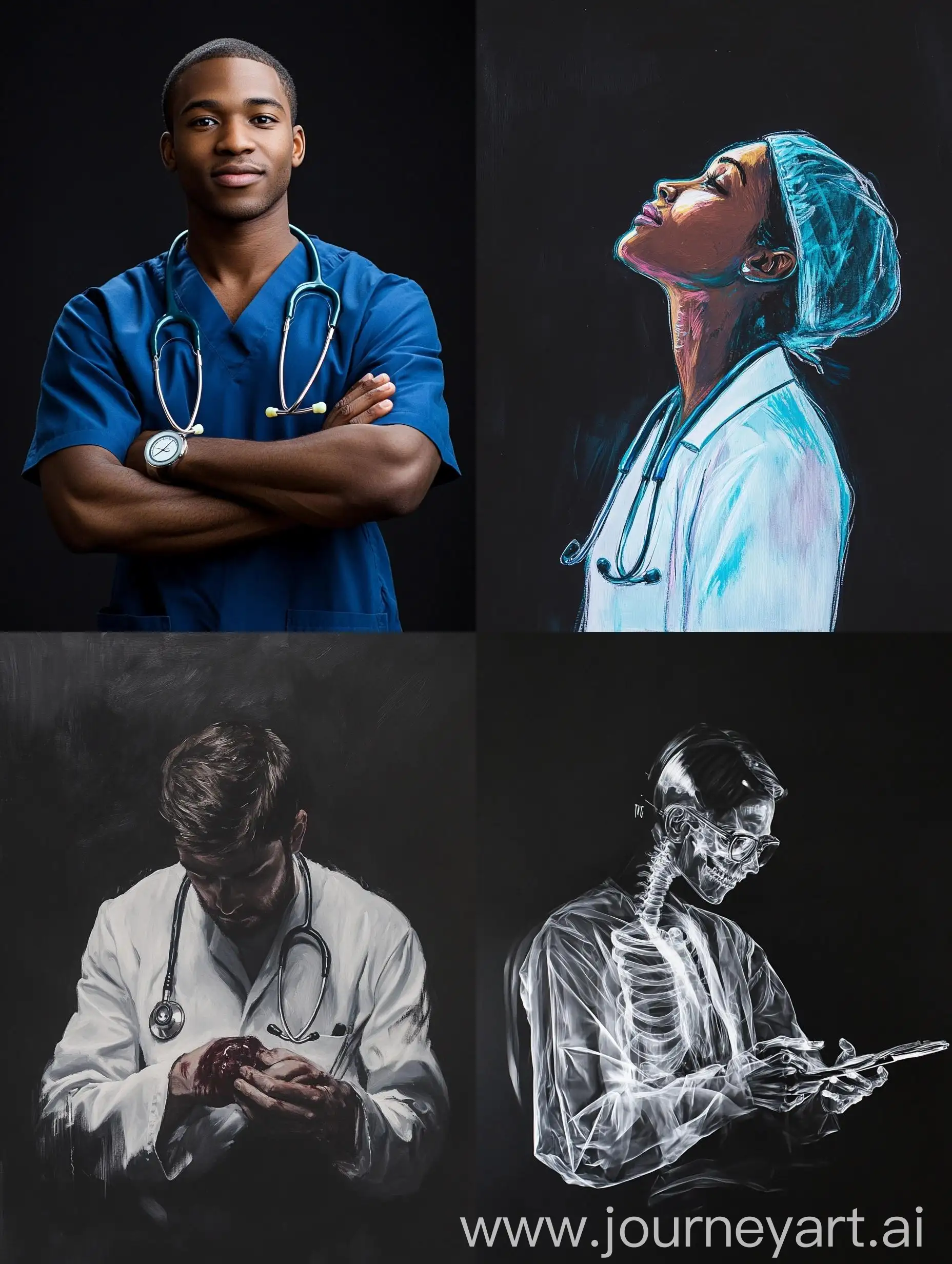 Medical-Student-on-Black-Background