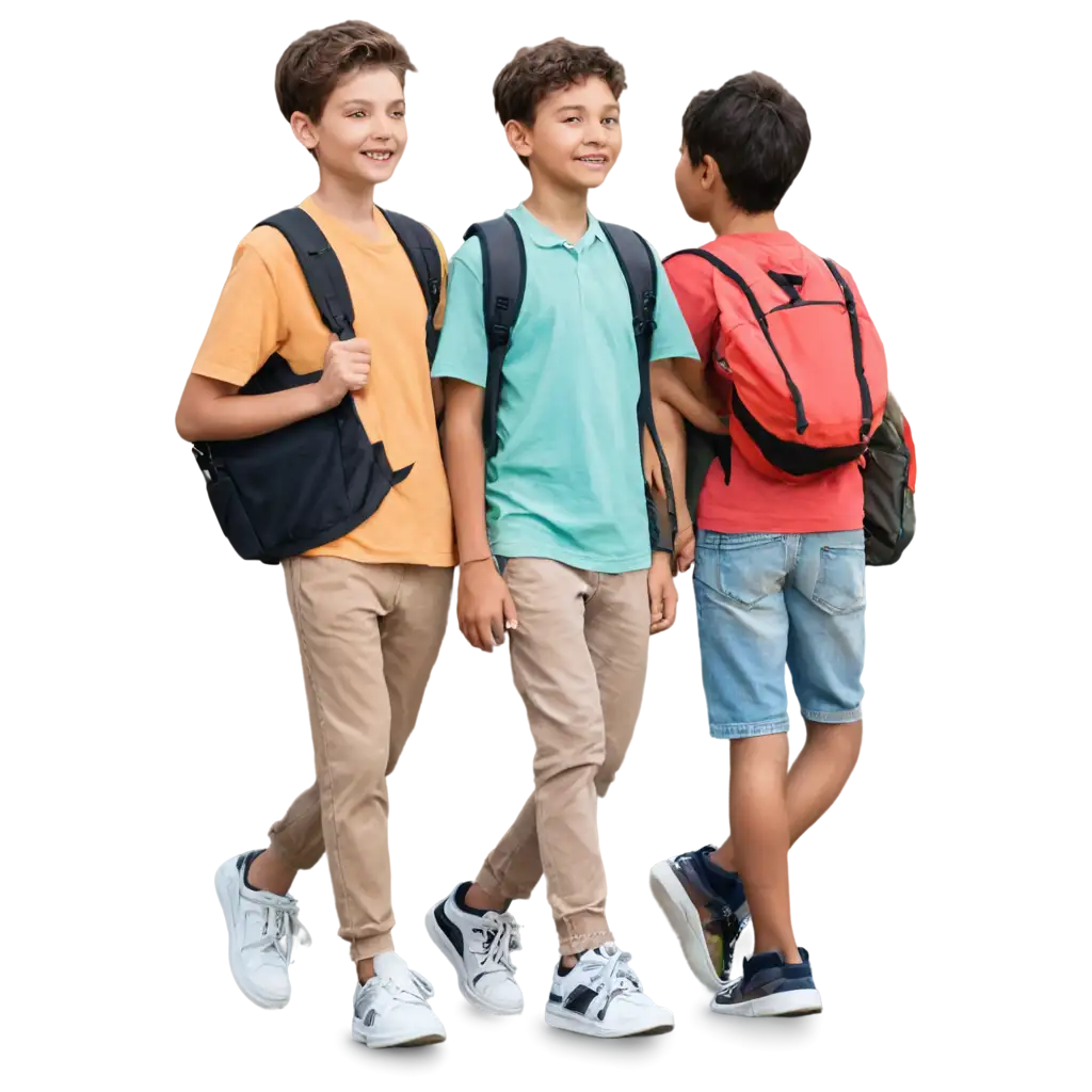 HighQuality-PNG-Image-of-a-Boy-Walking-with-Friends-Ideal-for-Visual-Storytelling