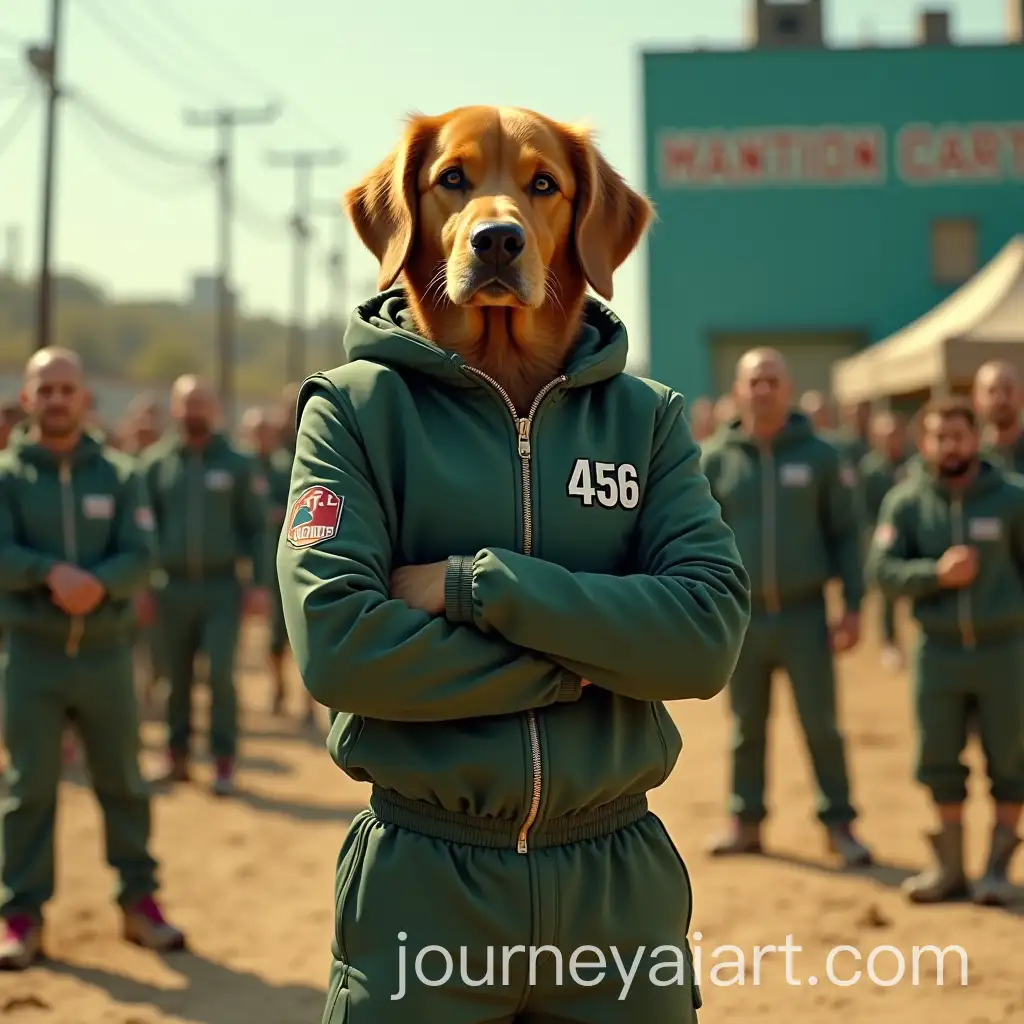 Dystopian-Survival-Competition-with-Anthropomorphic-Golden-Retriever-in-Tracksuit