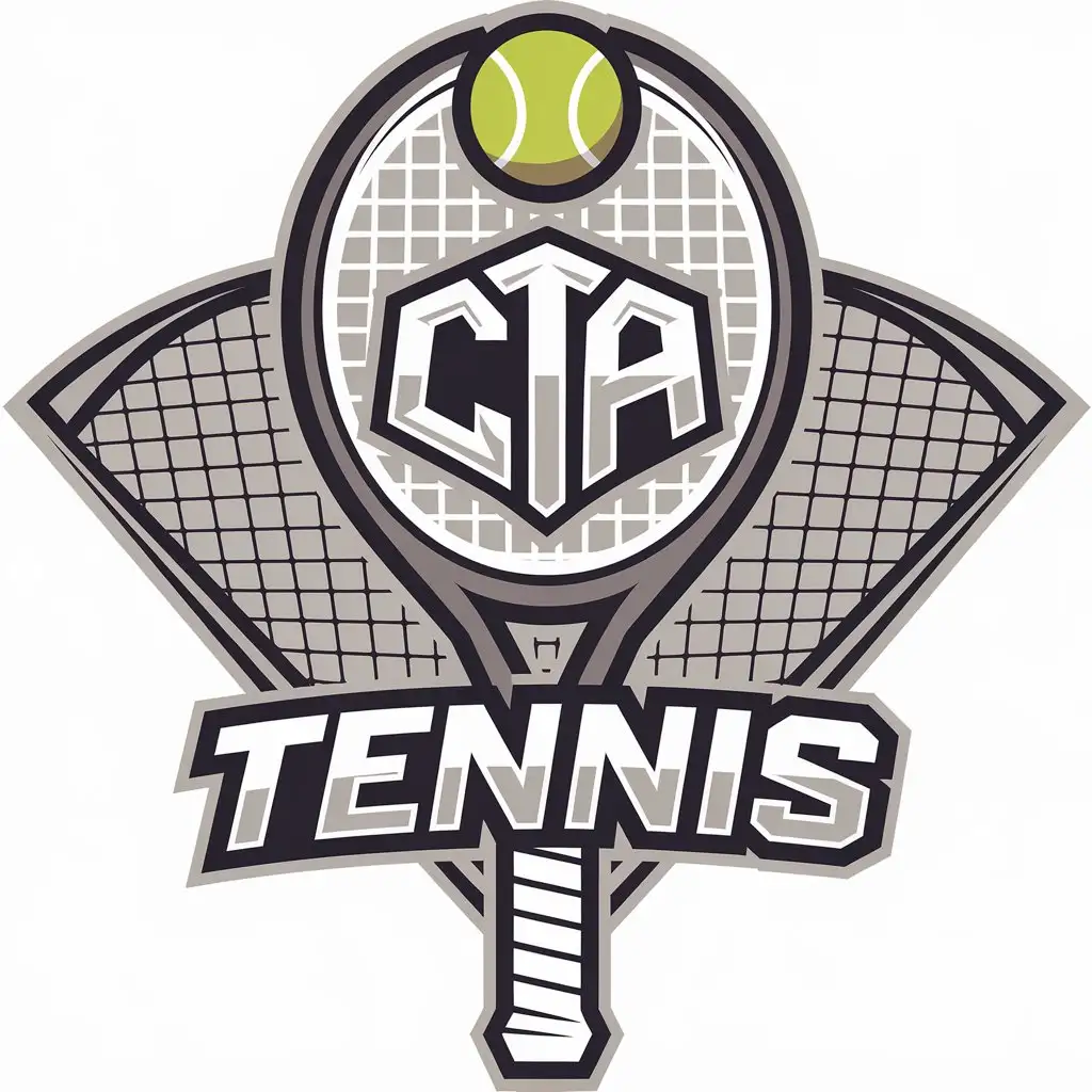 LOGO Design For Tennis Bold and Vibrant with Tennis Net and Ball