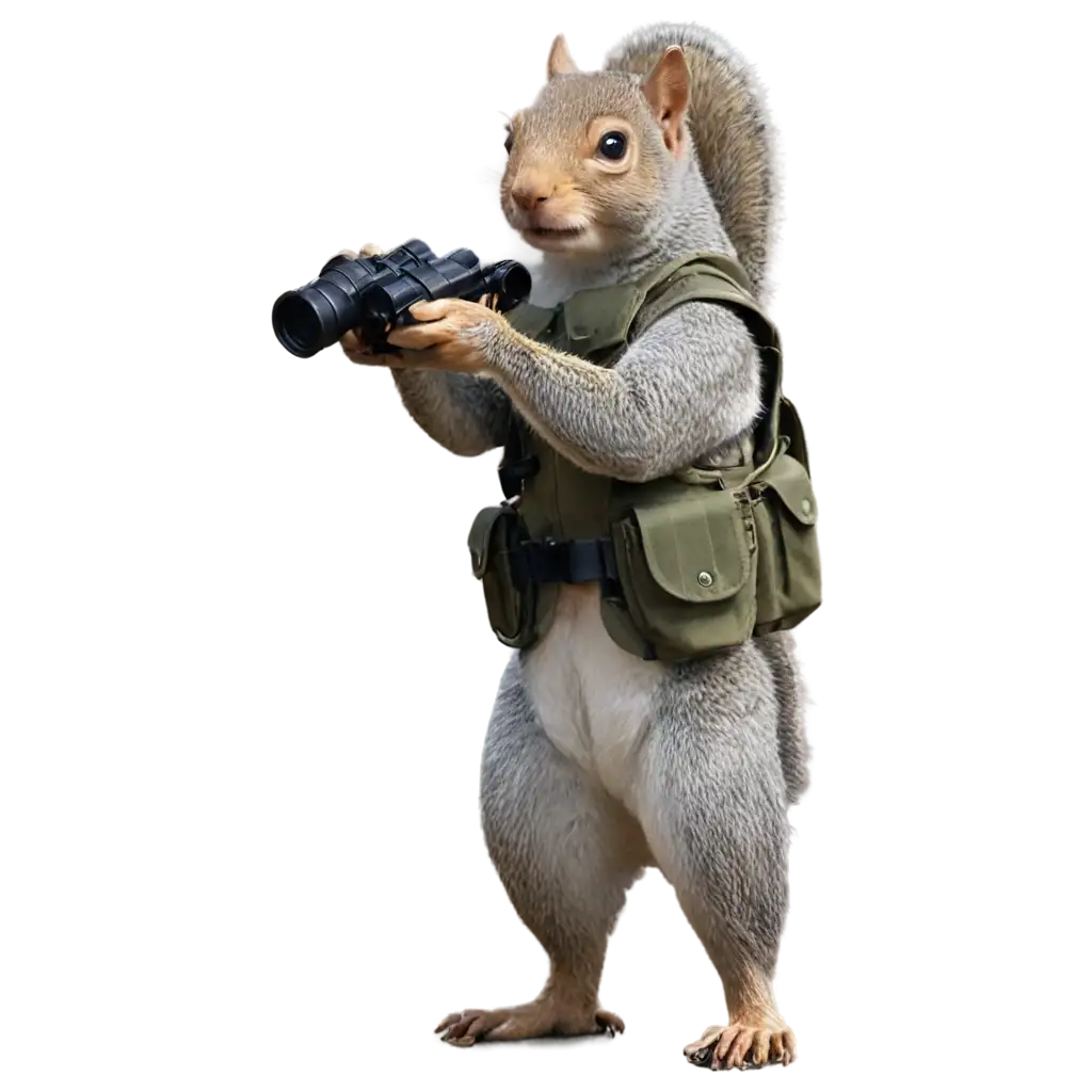 Grey-Squirrel-in-Combat-Fatigues-PNG-HighQuality-Image-for-Unique-Creative-Projects