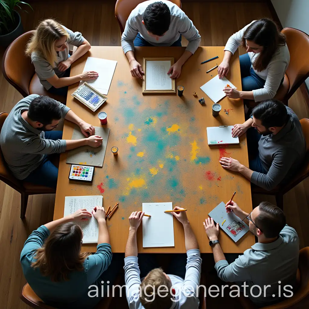 Creative-Team-Collaboration-with-Artistic-Tools-and-Creations