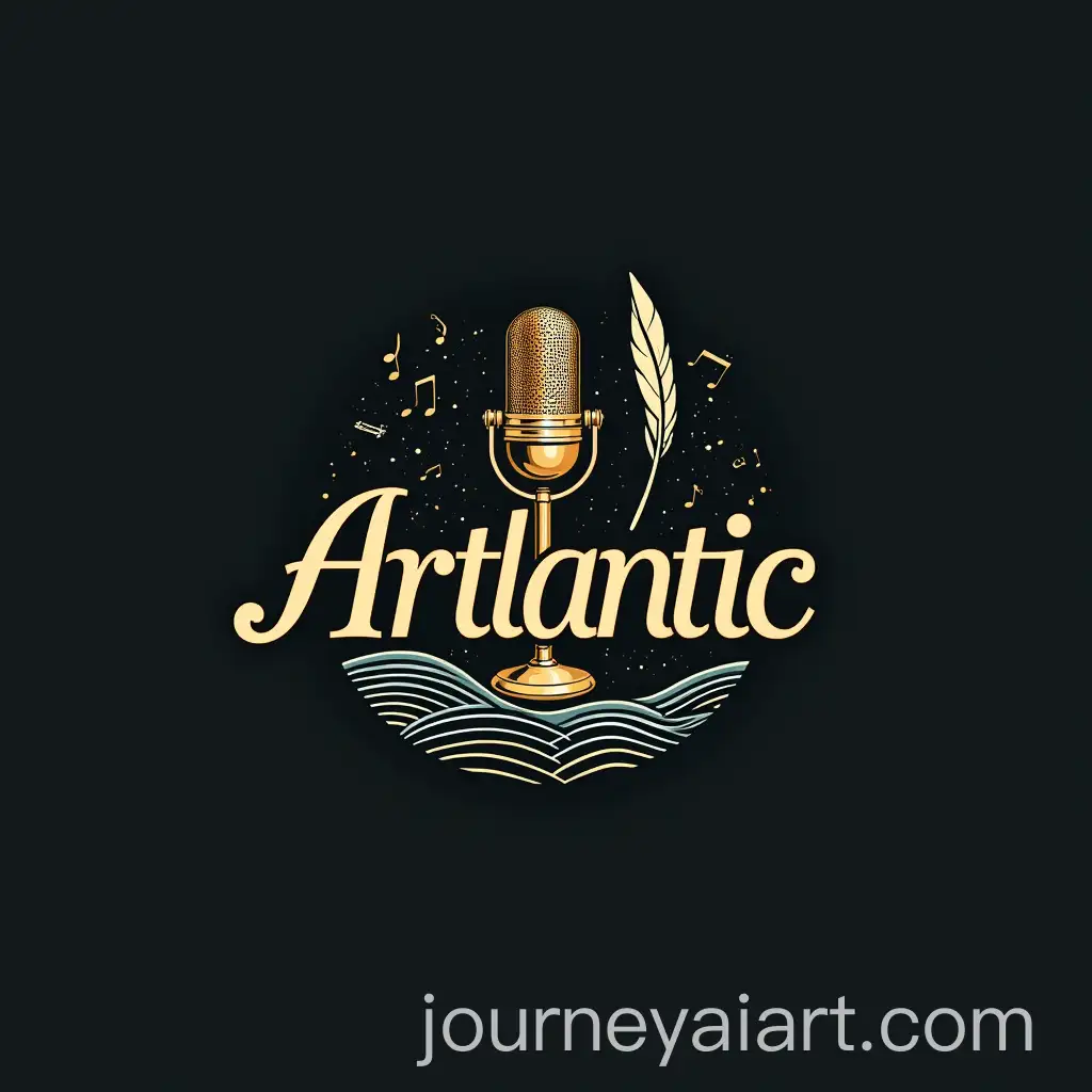 Vintage-ArabicInspired-Logo-for-Artlantic-with-Music-and-Poetry-Elements