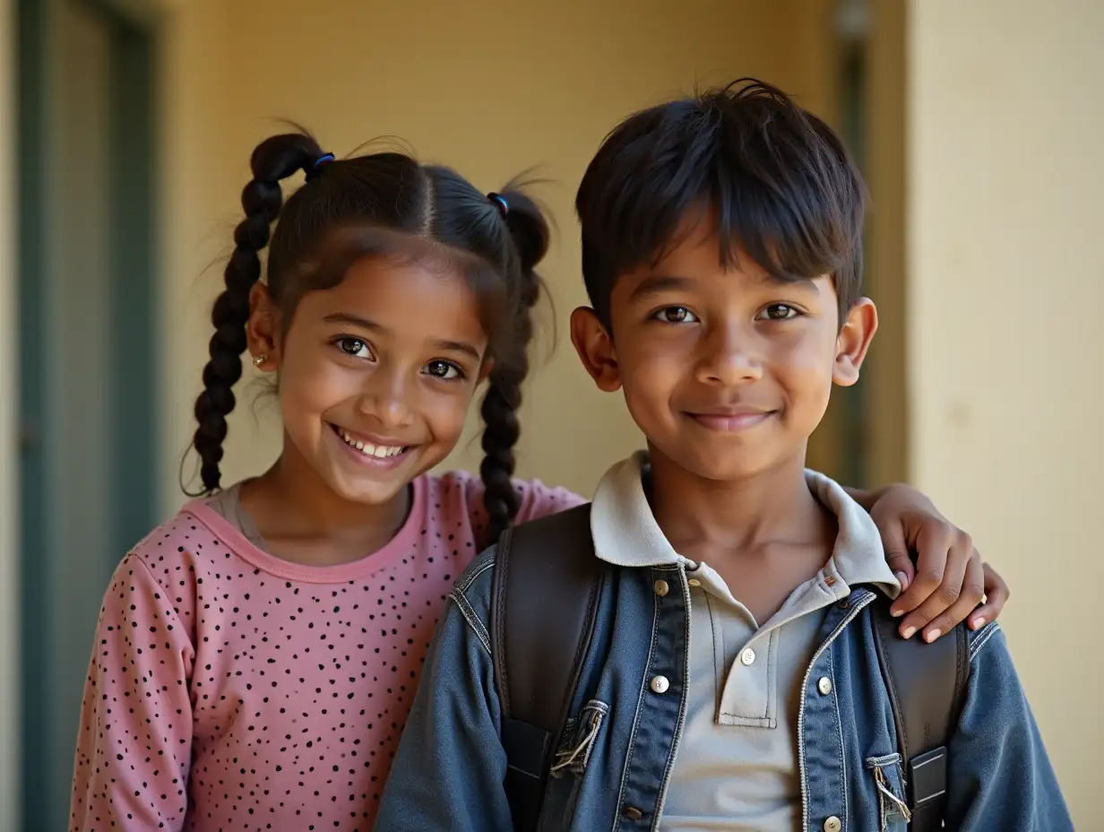 Indian-School-Boy-and-Girl-with-Braided-Hair-in-Classroom-Setting