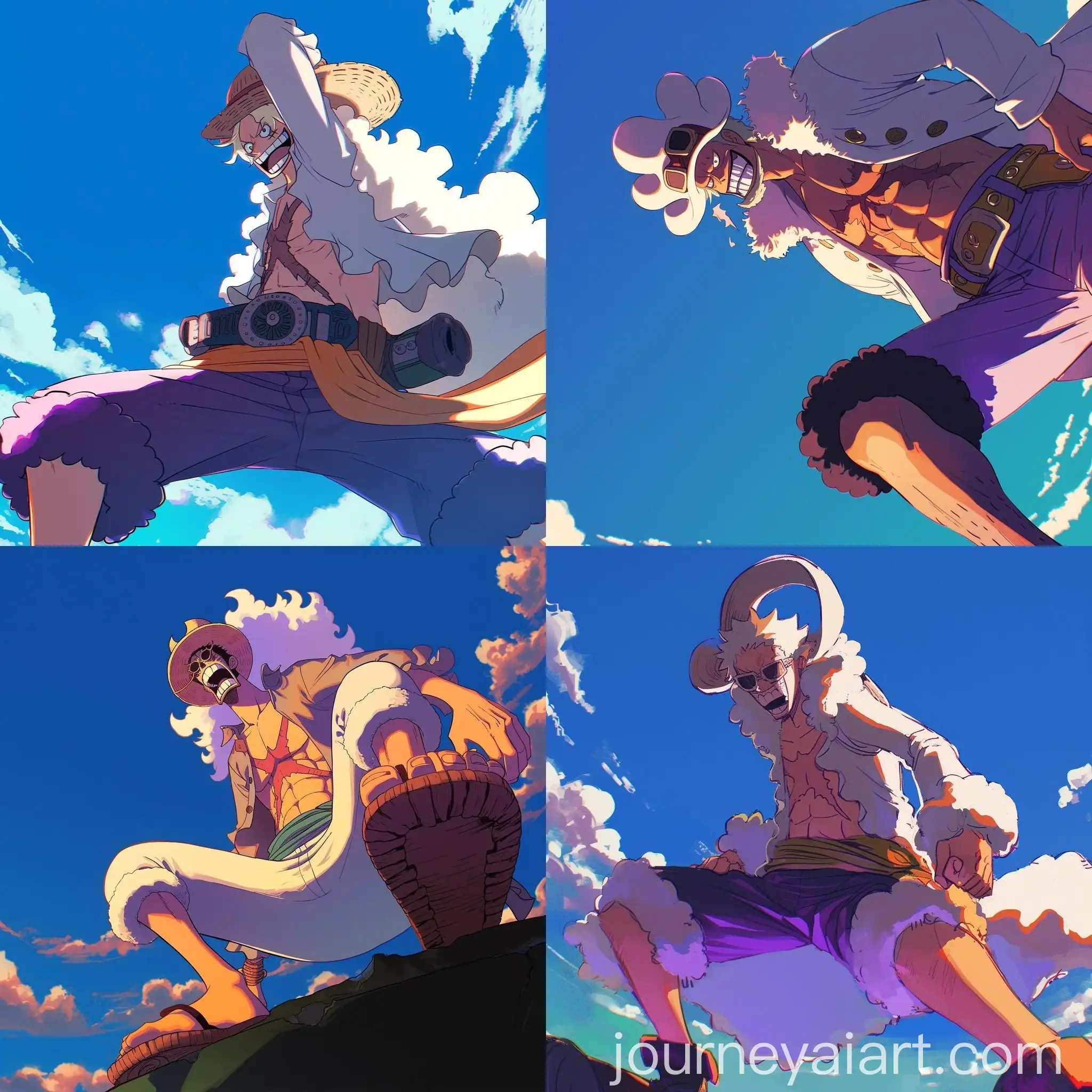 Monkey-D-Luffy-Character-Portrait-in-Gear-5-Pose-on-Blue-Sky-Background