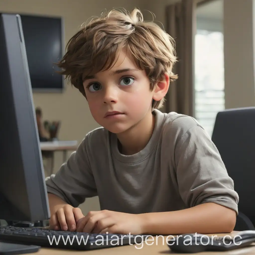 Young-Boy-Engrossed-in-Computer-Learning