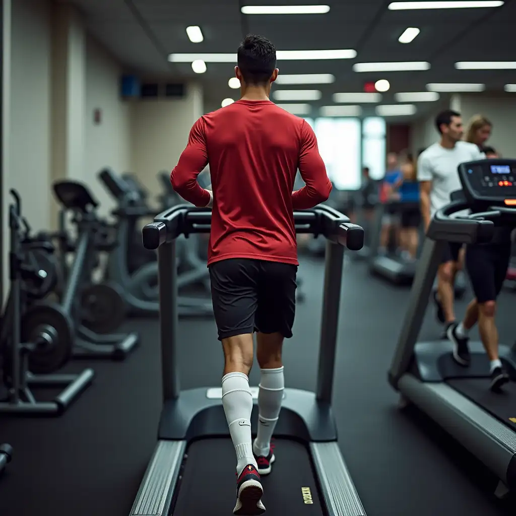 cristiano ronaldo on a treadmill