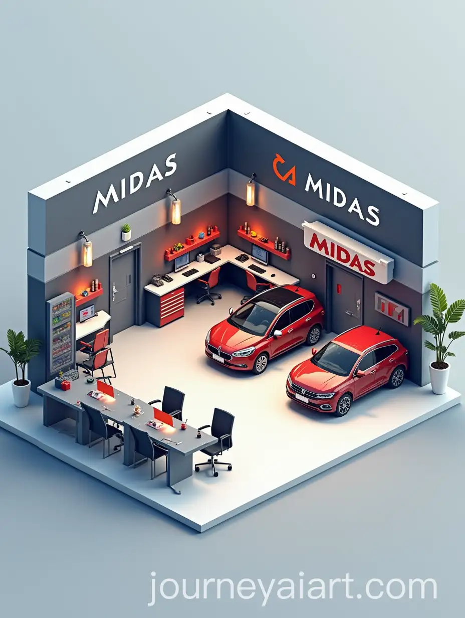 Midas-Branded-3D-Isometric-Garage-Interior-Design