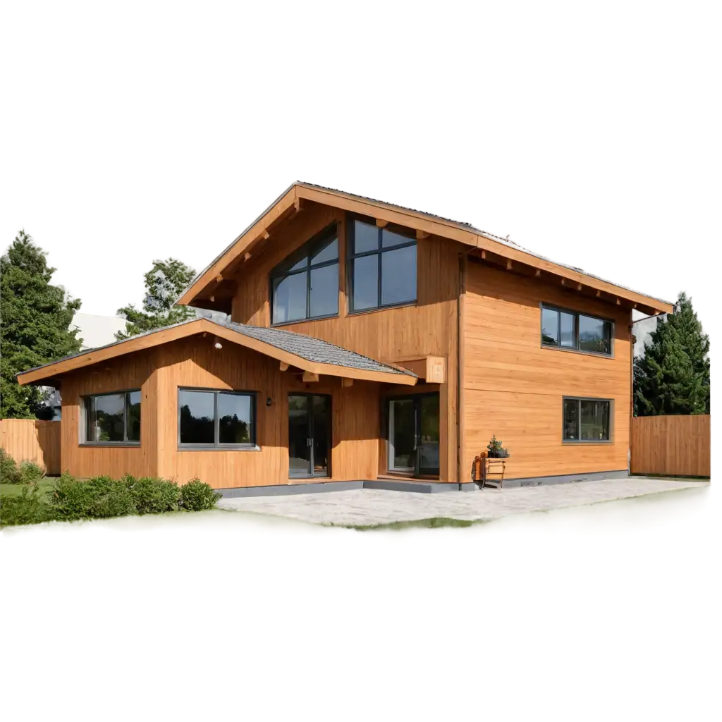 New-House-with-Wooden-Facade-PNG-High-Quality-Image-for-Design-Projects