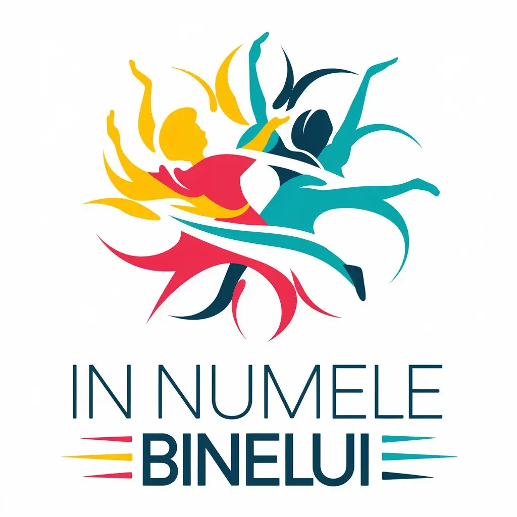 LOGO Design for In Numele Binelui Dancers Hope Symbol in Yellow Red and Turquoise for Nonprofit Industry